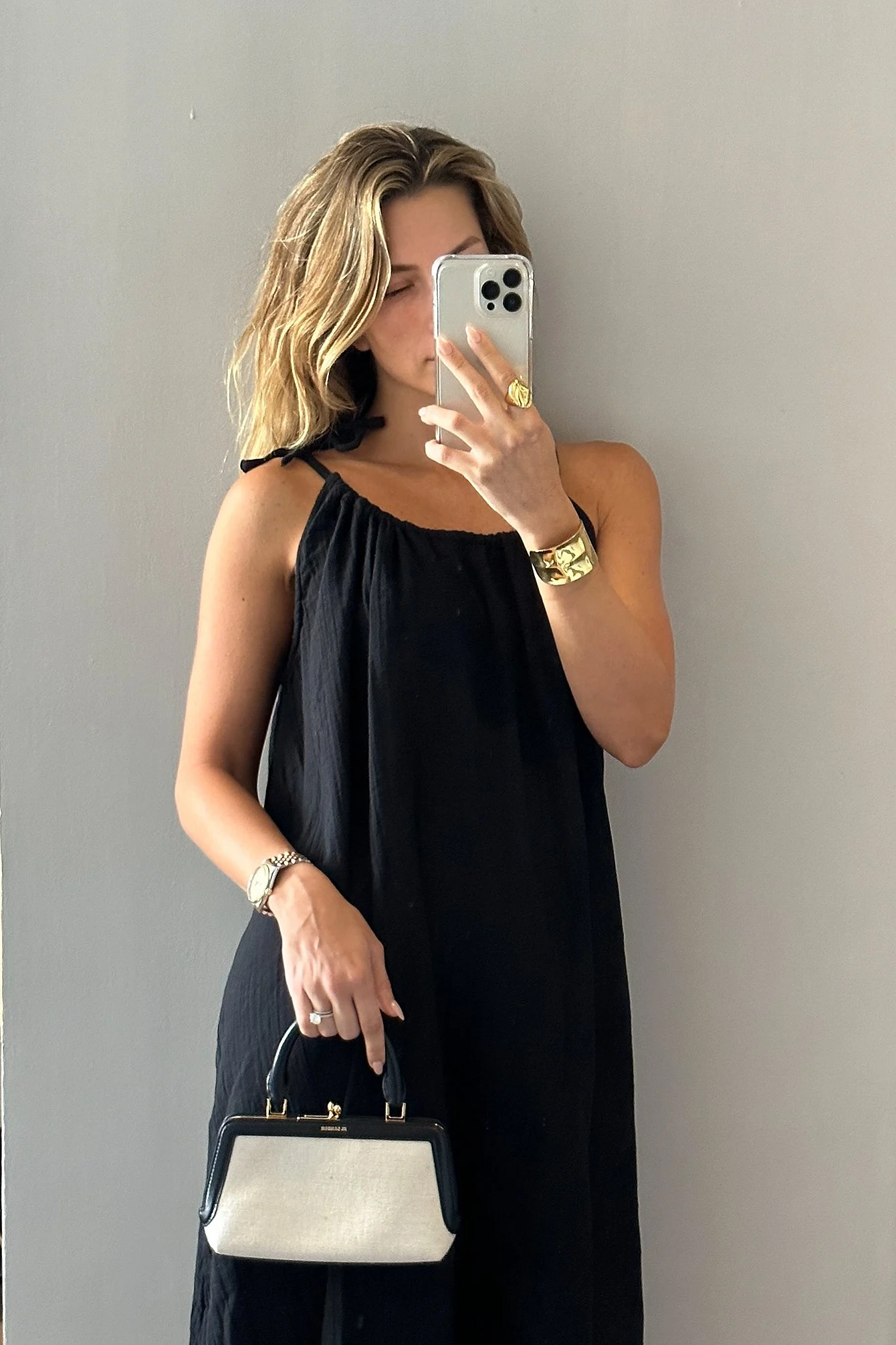 Schnürband Midi-Kleid
