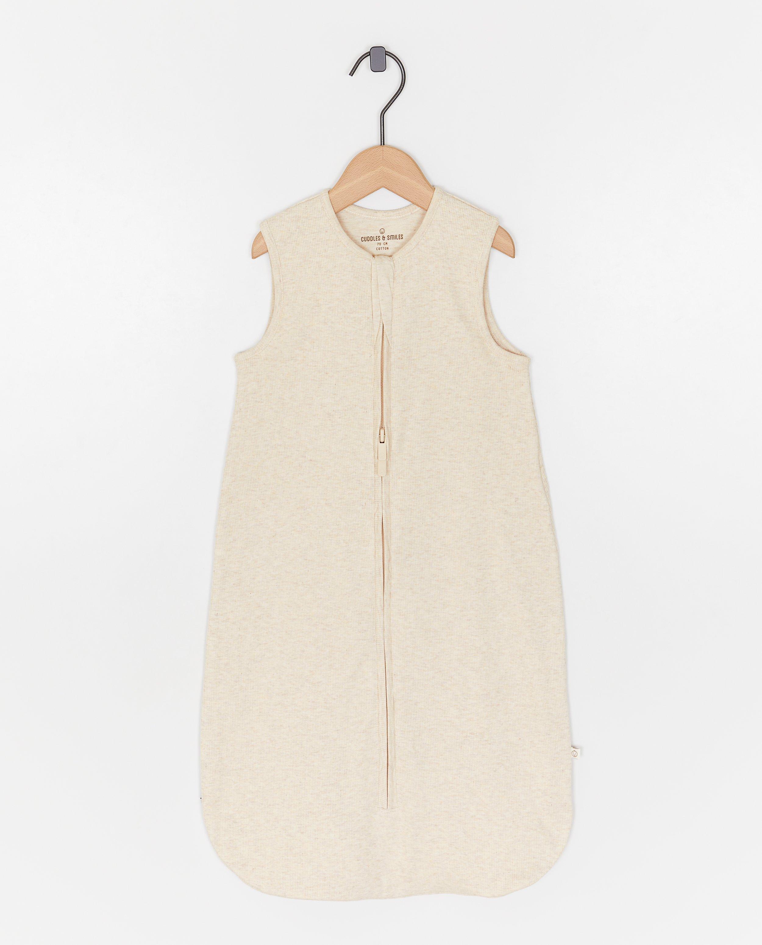 Sac de dormit Cuddles and Smiles cu nervuri fine, TOG 0.6 bej deschis
