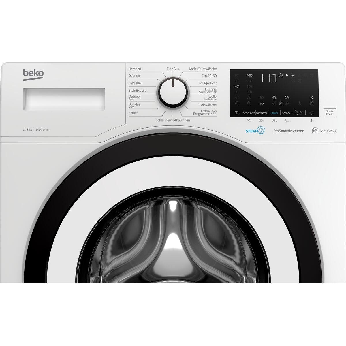 BEKO Waschmaschine WMO81465STR1, 8 kg, 1400 U/min