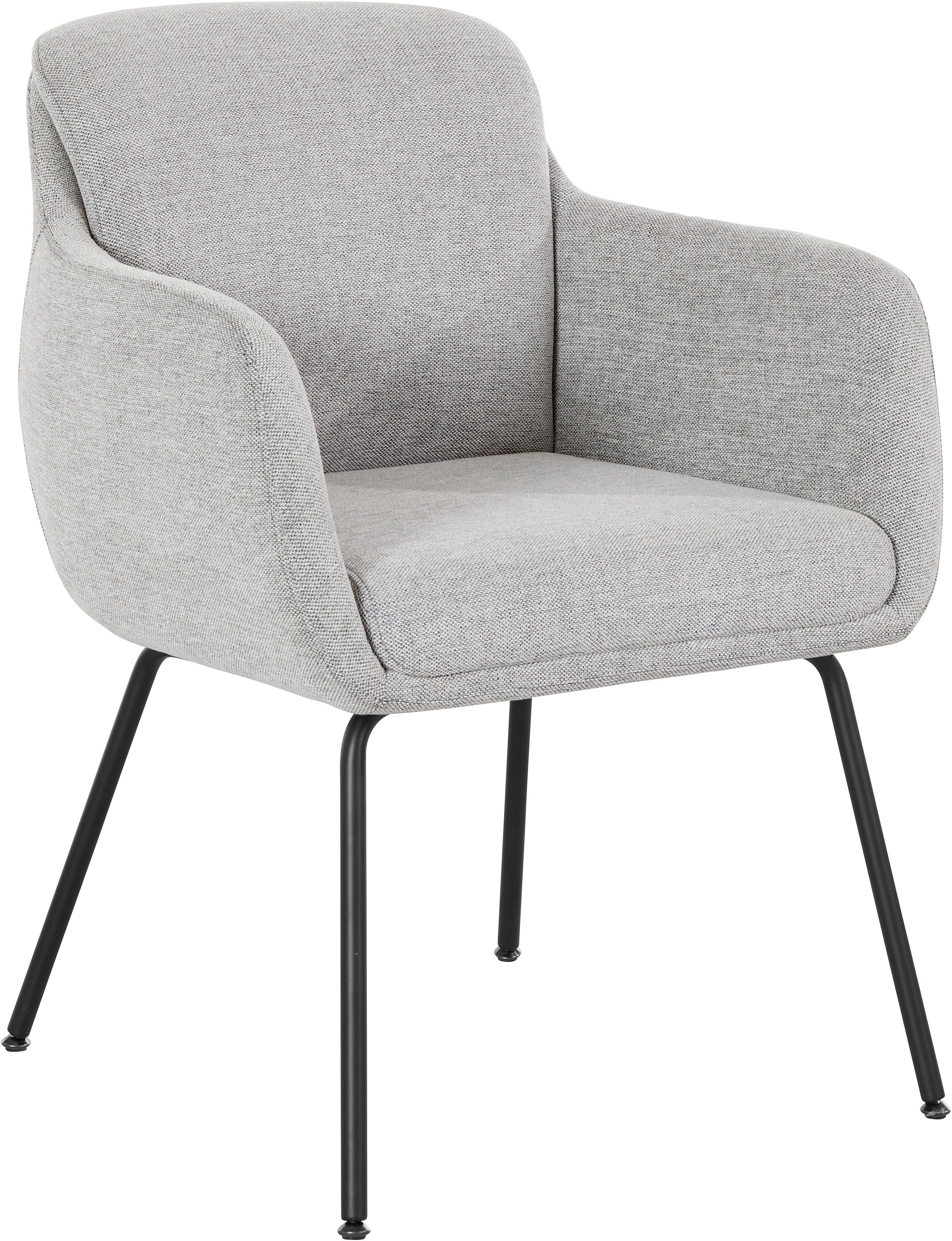 LeGer Home by Lena Gercke Esszimmerstuhl Donnica, pflegeleichter Webstoff, schwarzen Metallbeinen