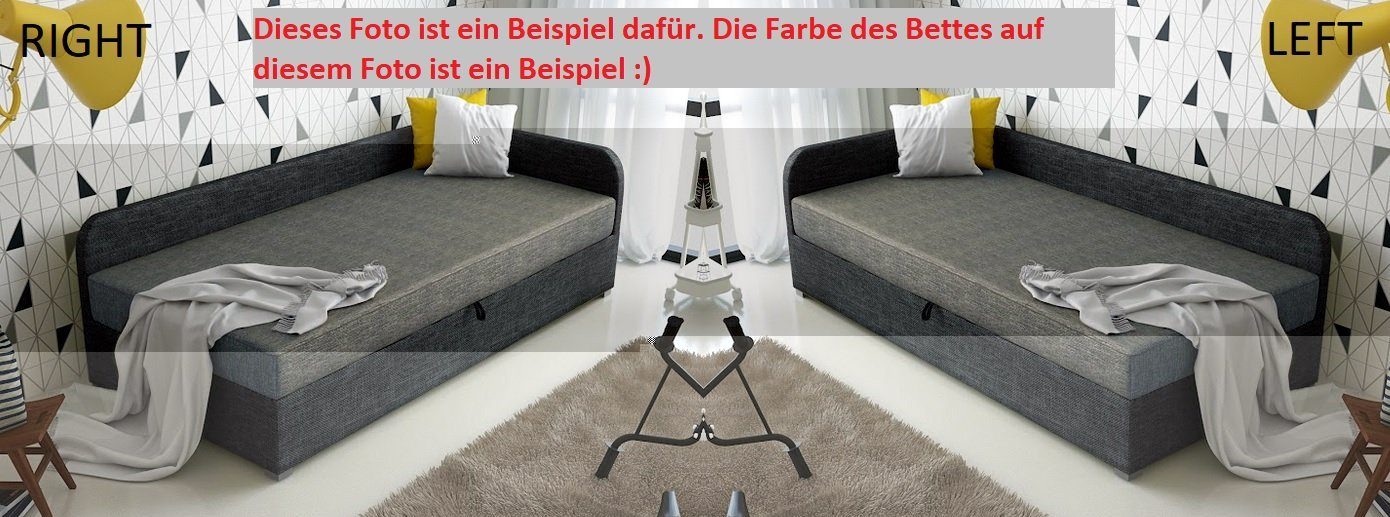 pressiode Polsterbett Polsterbett Boxspringbett Matratze x1 Bettkästen 80/90x200cm UNO