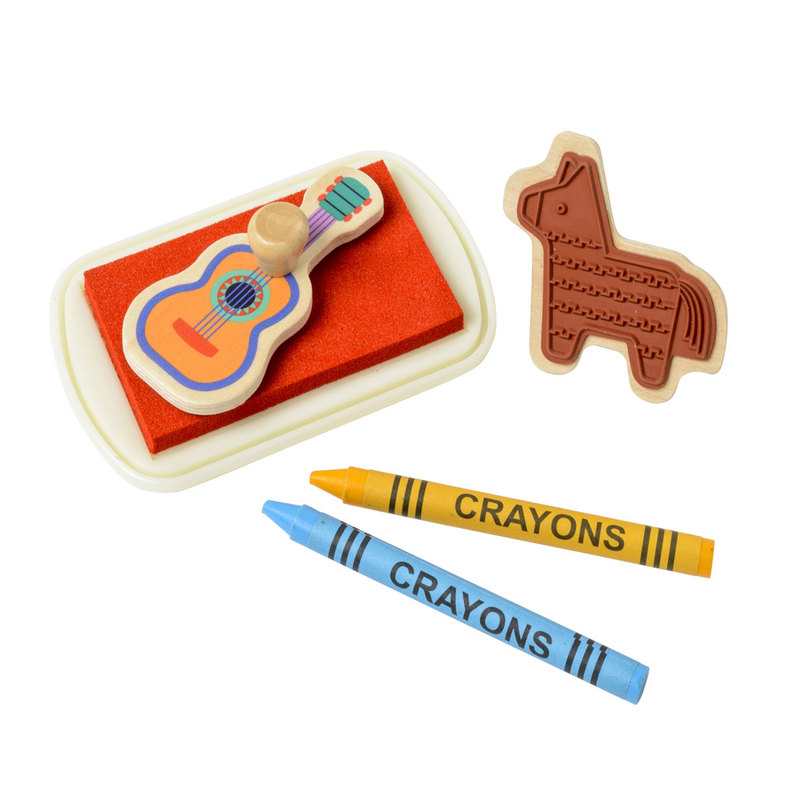 Set créatif 8 tampons en bois et accessoires Oxybul
