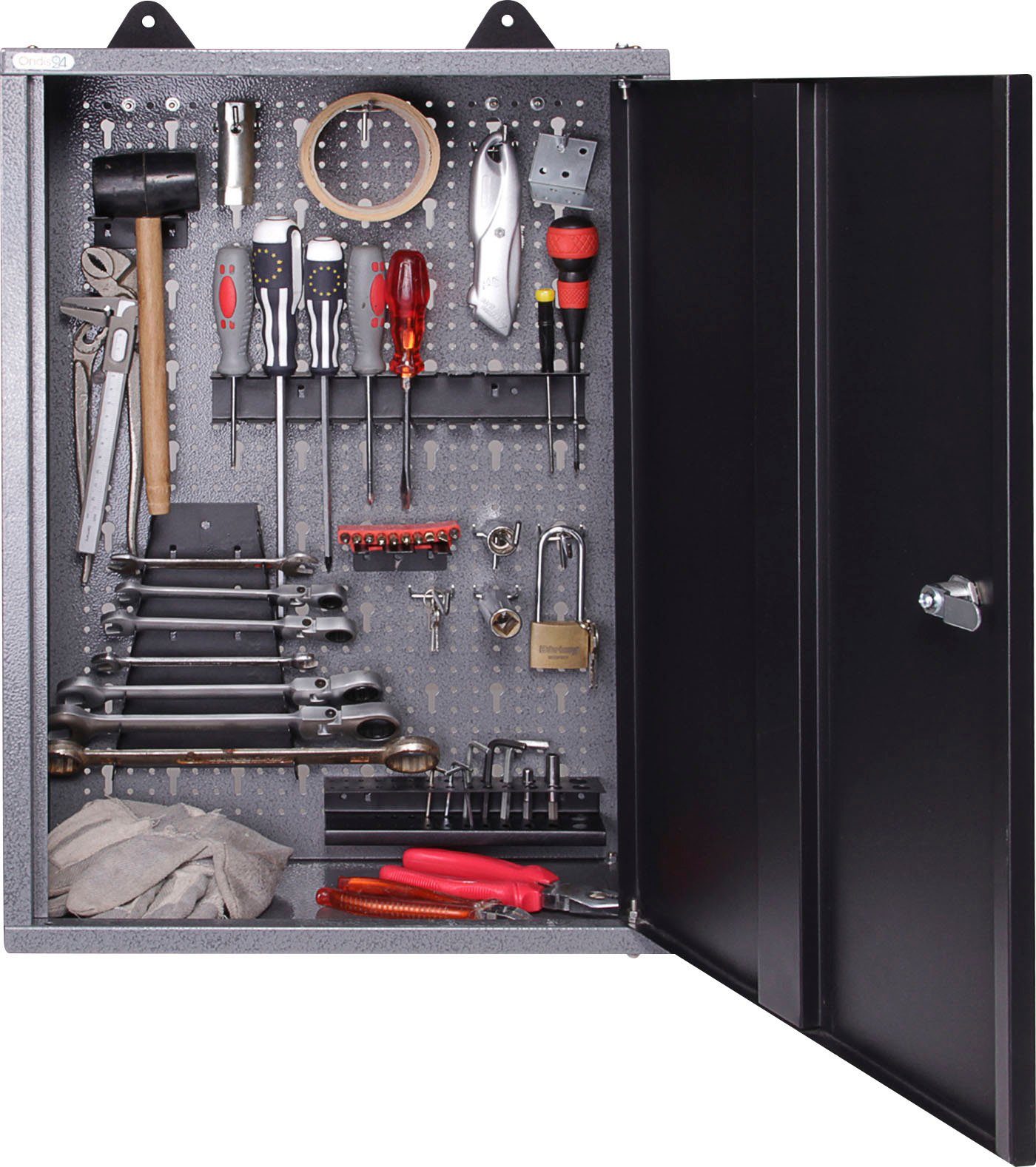 ONDIS24 Werkstatt-Set, 120 cm, mit Lochwandsystem inkl. Haken