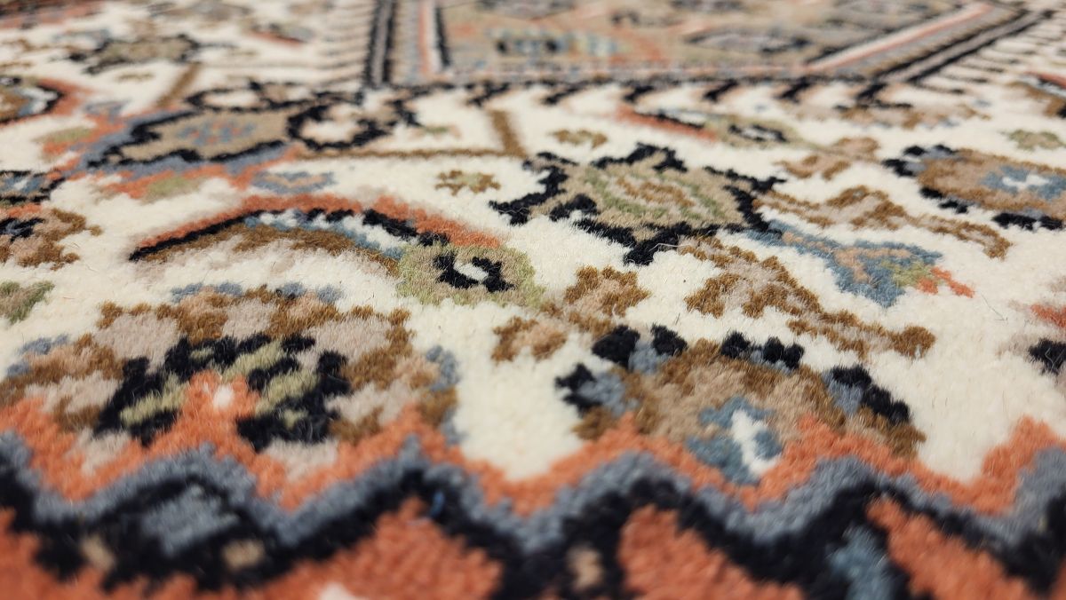 Teppich aus Indien Benaras Bidjar 20 beige 40 x 60 cm