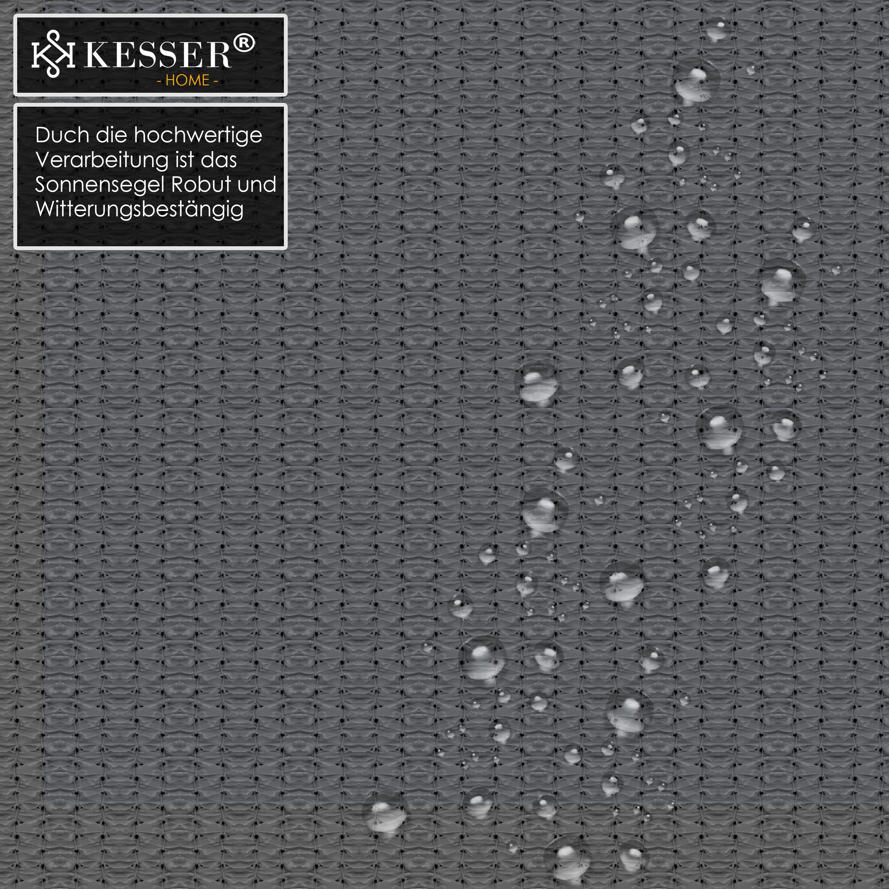 KESSER Sonnensegel, Sonnensegel Sonnenschutz Windschutz HDPE Gewebe