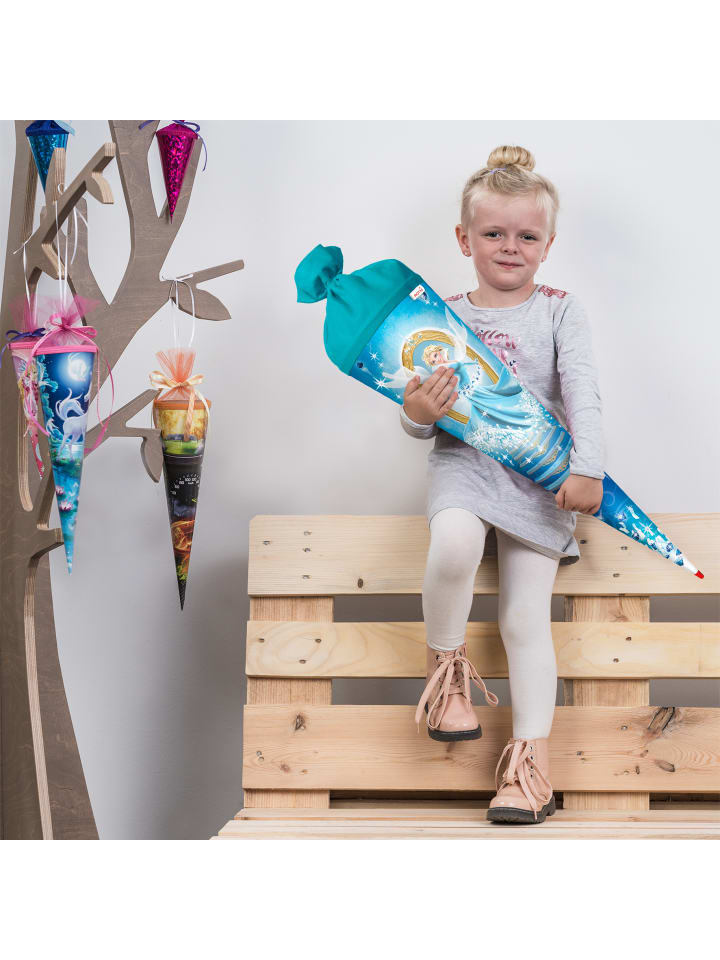 ROTH Schultüte groß Kristall-Prinzessin 70 cm, Glitter in Grün günstig kaufen onesize