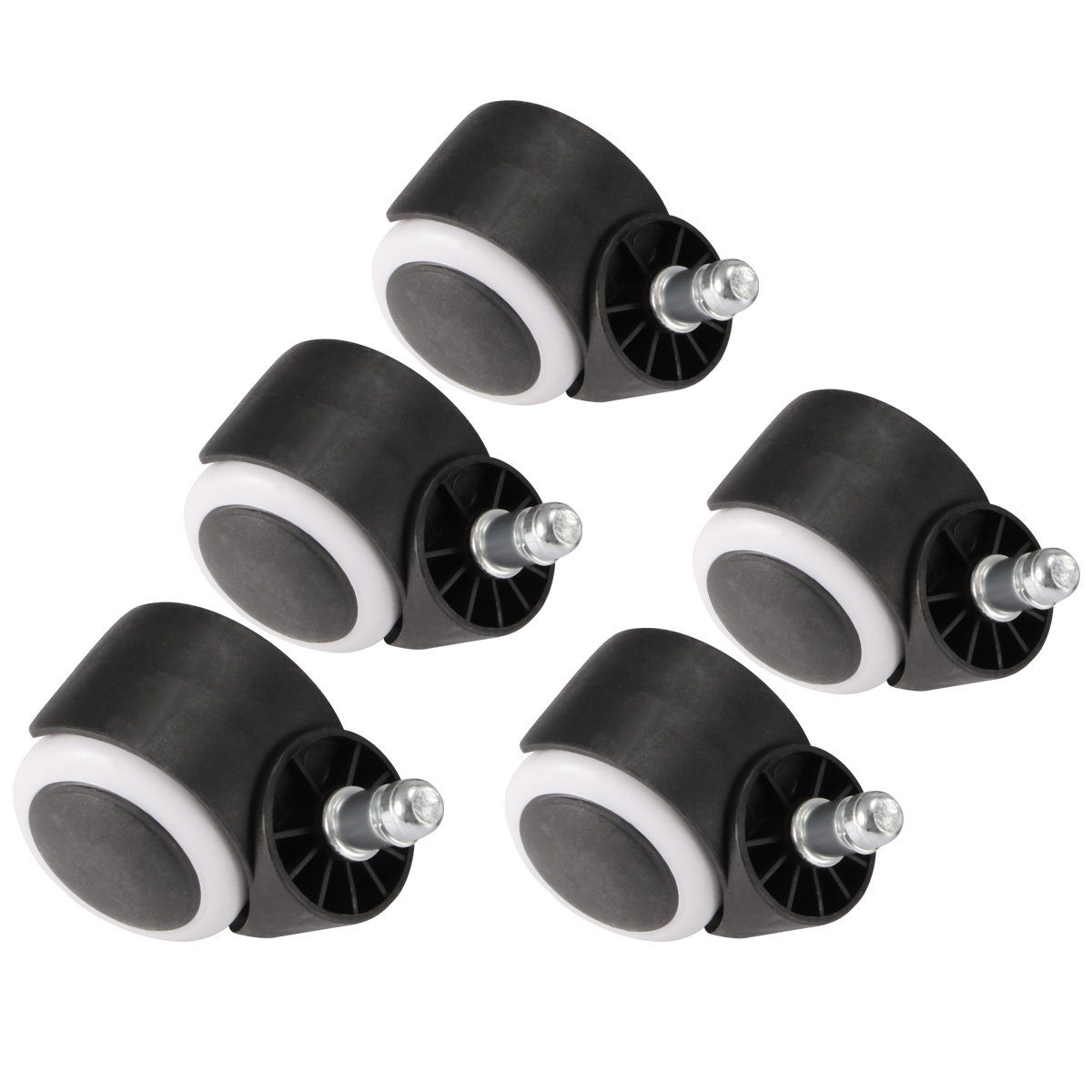 BlingBin Stuhlrolle 5-teilig Bürostuhl Rollen Set, 360° Drehbar Stuhlrollen, (5-St)