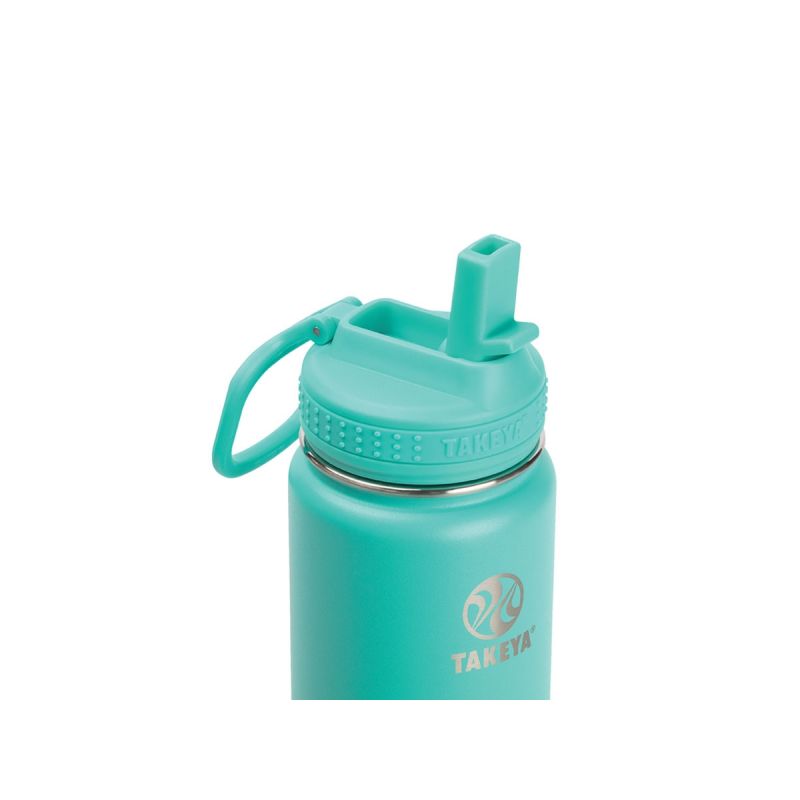 Takeya Actives Straw Insulated Bottle 24oz \/ 700ml Teal (51223)