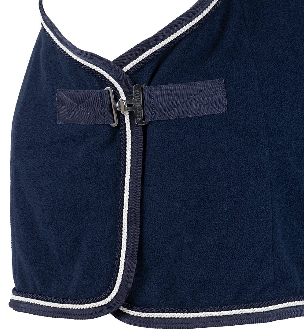 Equinate Pferde-Abschwitzdecke Abschwitzdecke Springdale Polar Fleece Widerristpolster Zierkordeln, atmungsaktiv