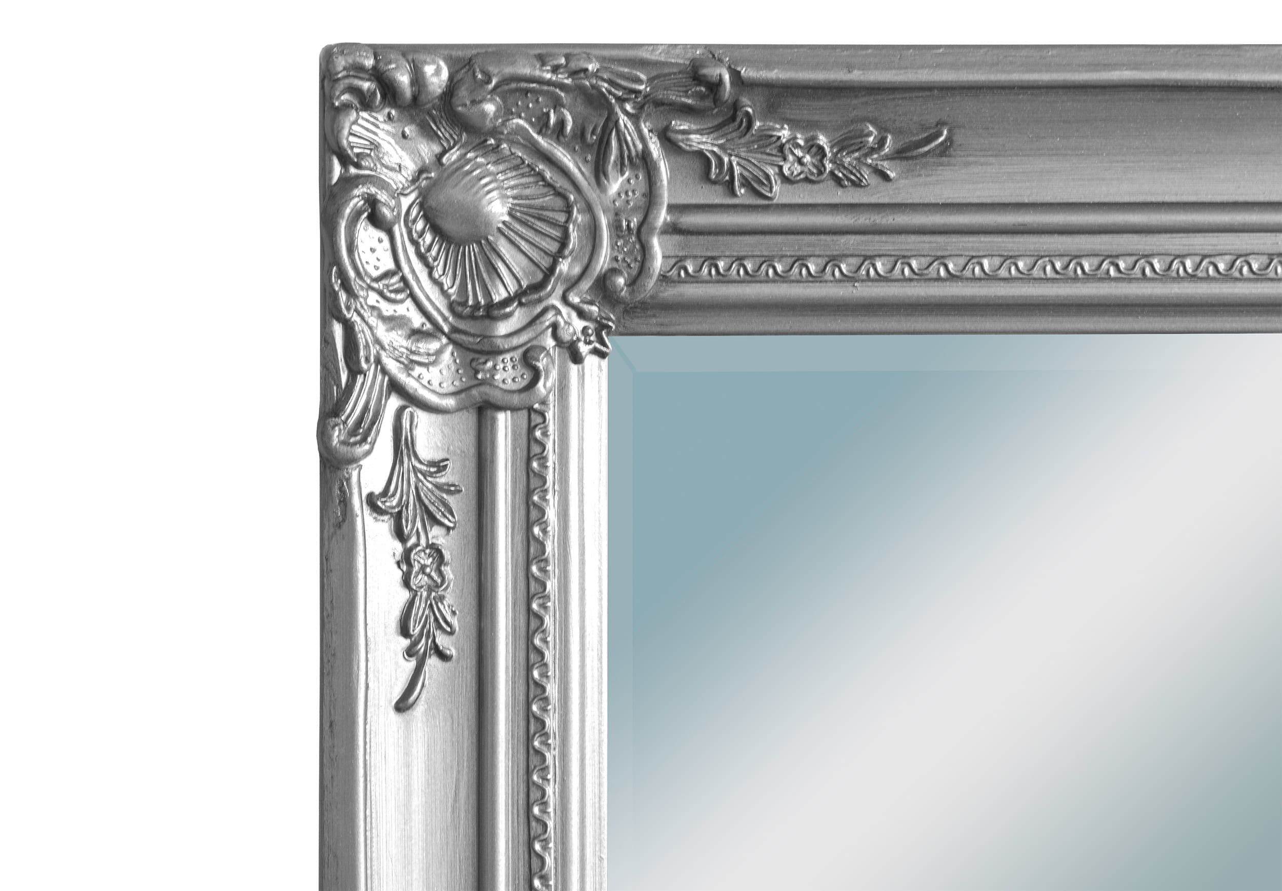 LC Home Wandspiegel LC Home Wandspiegel Barock silber ca. 180 x 80 cm m. Facettenschliff Antik- Stil, vormontierte Aufhängung