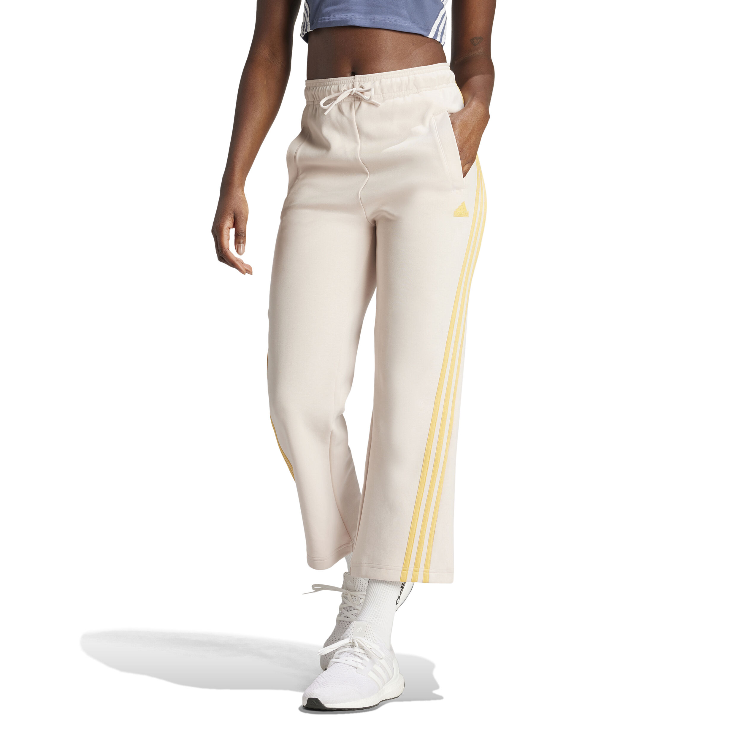 Future Icon 3 Stripes OH Trainingshose Damen - Beige, Gelb