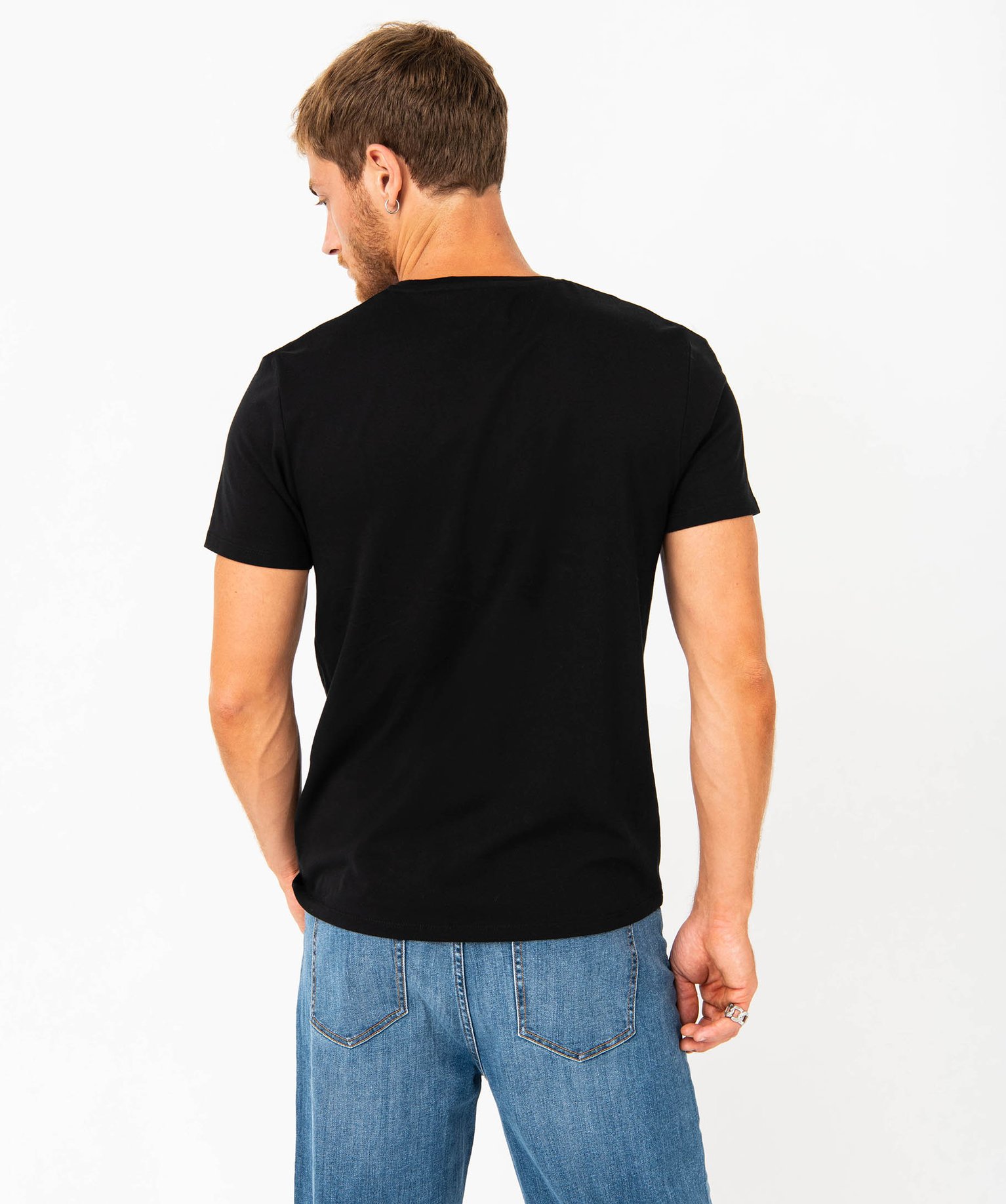 Tee-shirt à manches courtes imprimé homme - Seigneur des a... noir | GEMO