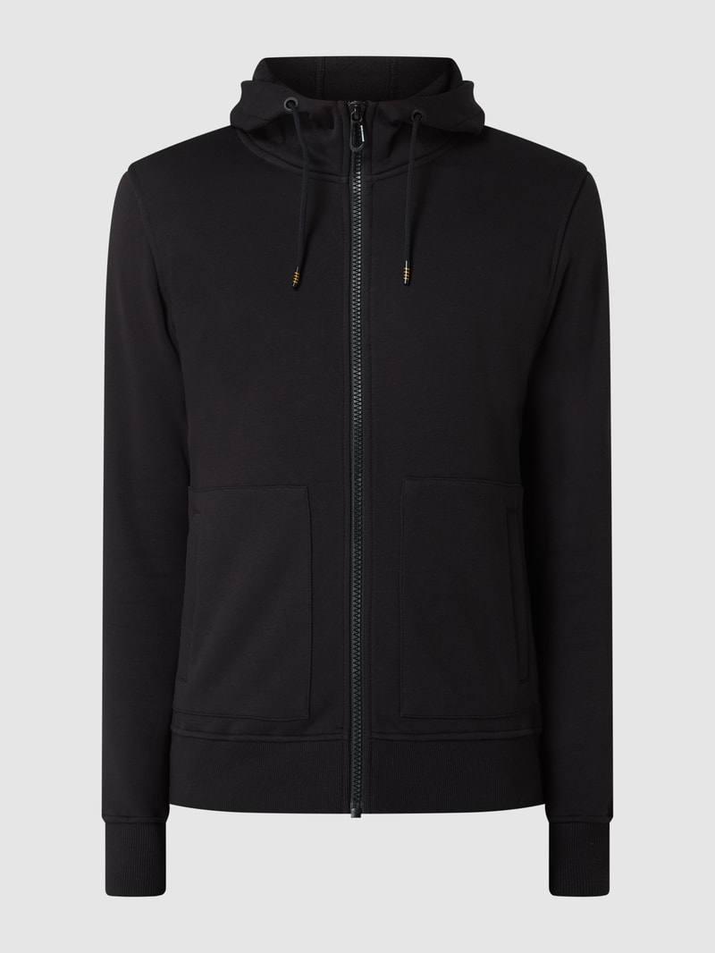 Sweatjacke mit Kapuze in schwarz
