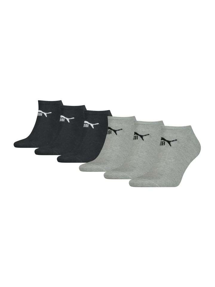 Puma Socken ELEMENTS SNEAKER 6P in 666 - black/grey günstig kaufen