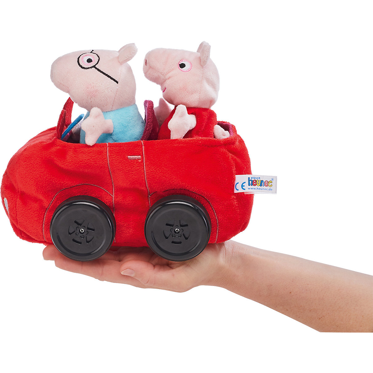 Mein erstes RC Auto Peppa Pig ferngesteuert, Revellino Plüsch Fahrzeug für Kinder ab 2 Jahren, 23 cm