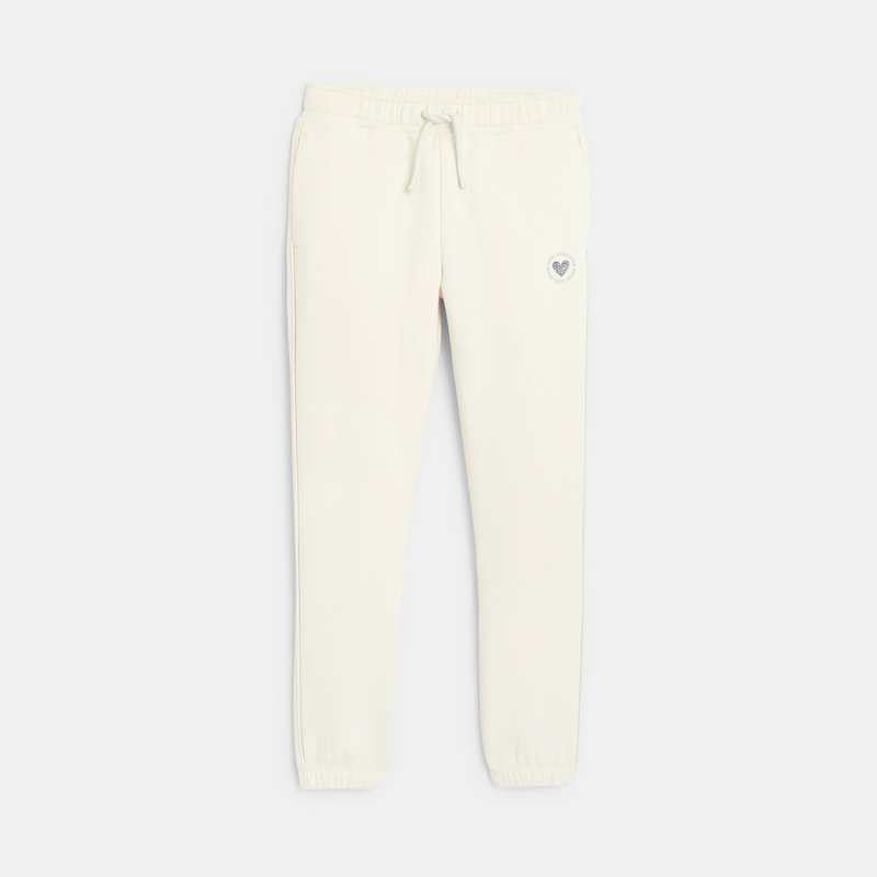 Pantalon de jogging uni blanc fille