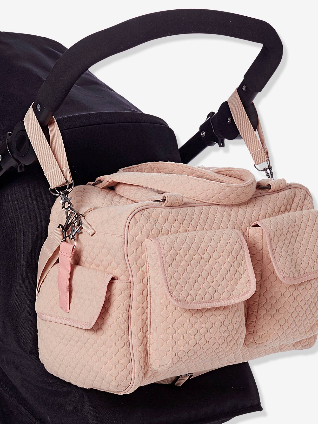 Vertbaudet Wickeltasche JOURNÉE, Sweatware, personalisierbar - zartrosa