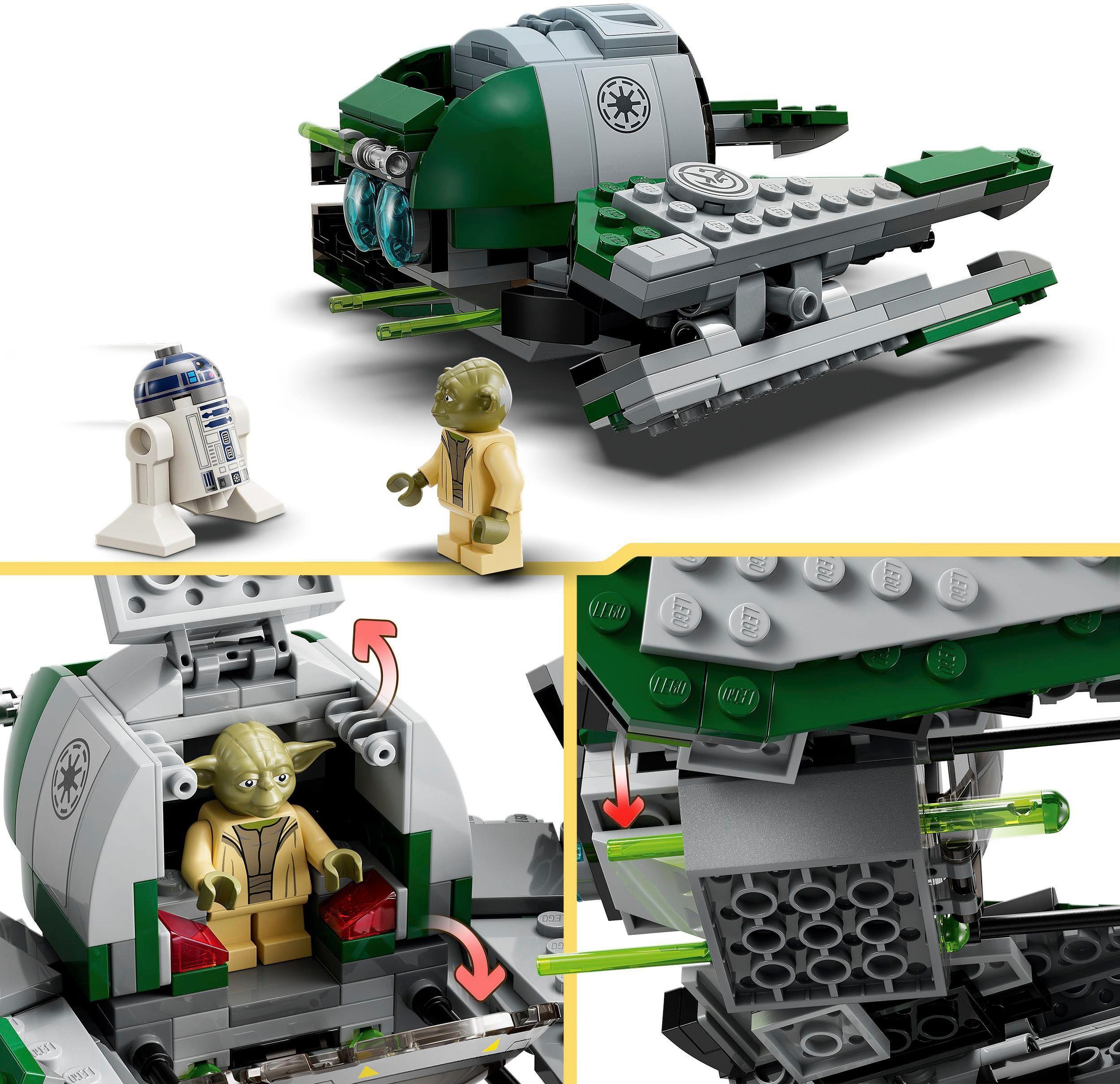 LEGO® Konstruktionsspielsteine Yoda's Jedi Starfighter (75360), LEGO® Star Wars, (253 St), Made in Europe