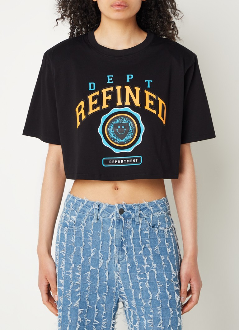 T-shirt corta Refined Department con logo stampato