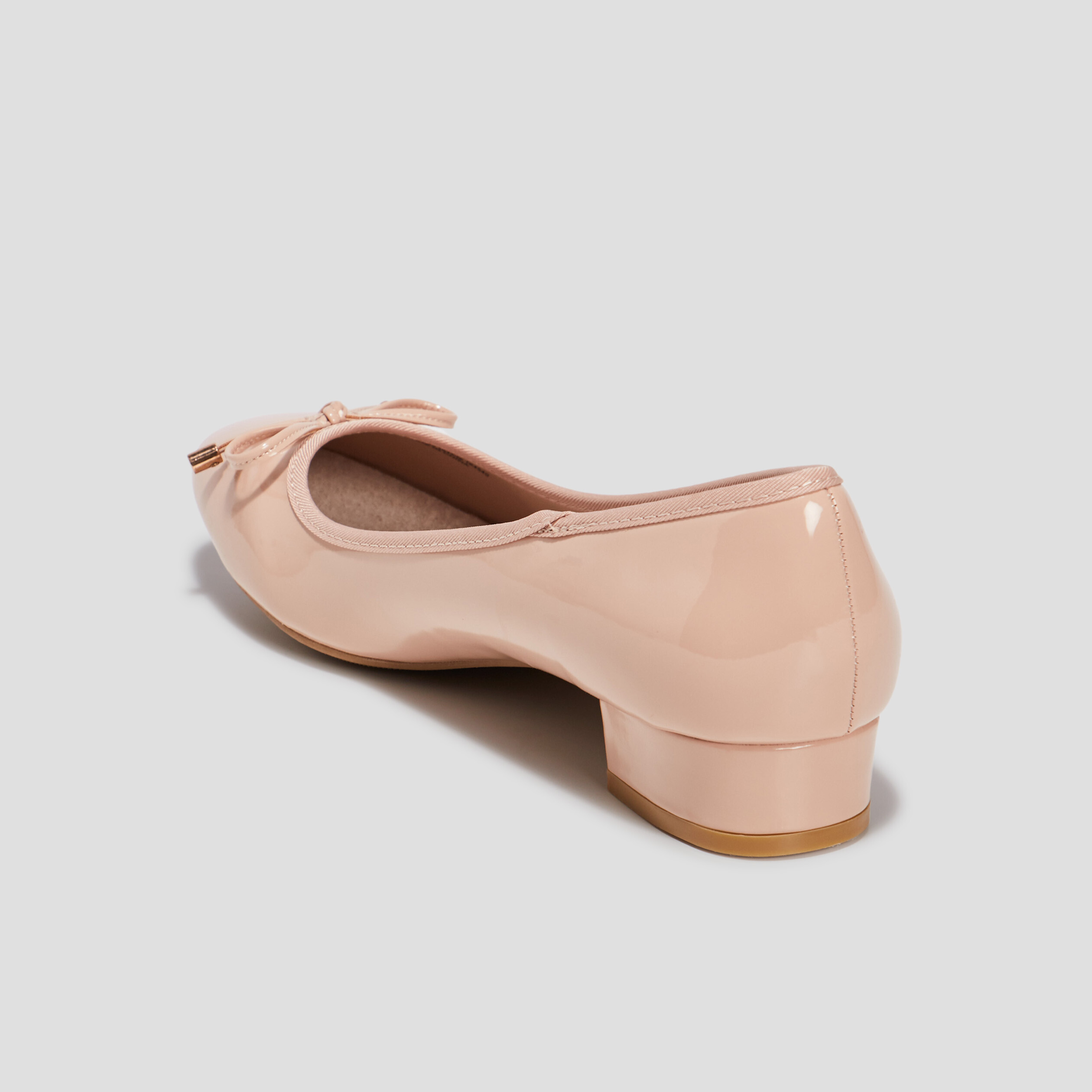 Ballerines à talons vernies rose femme | La Halle