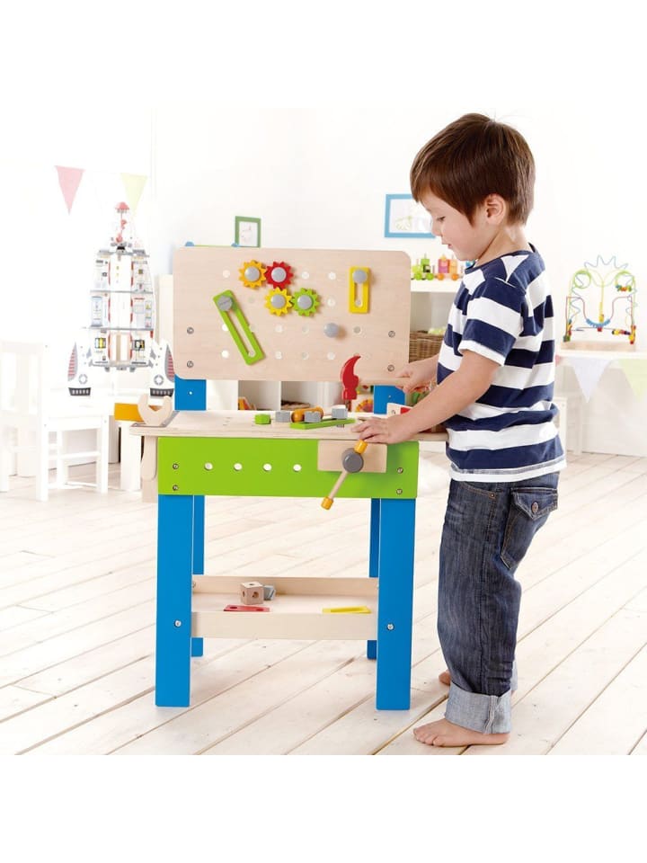 Hape  Meister-Werkbank mit großem Zubehör-Set in bunt günstig kaufen onesize