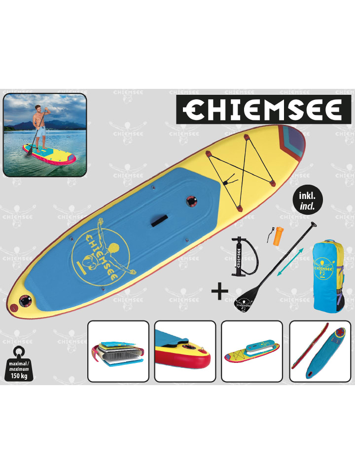 Happy People Chiemsee SUP-Set inkl. Board, Paddel, Pumpe, Leash & Rucksack in mehrfarbig günstig kaufen onesize