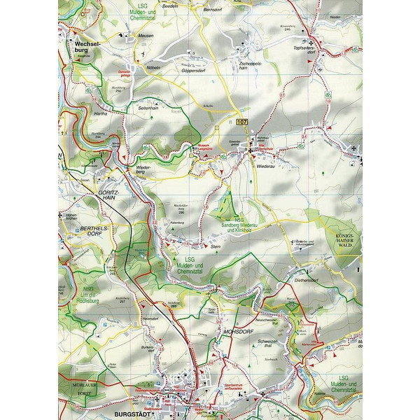 Rochlitzer Muldental und Umgebung 1 : 35 000. Wanderkarte - Wanderkarte