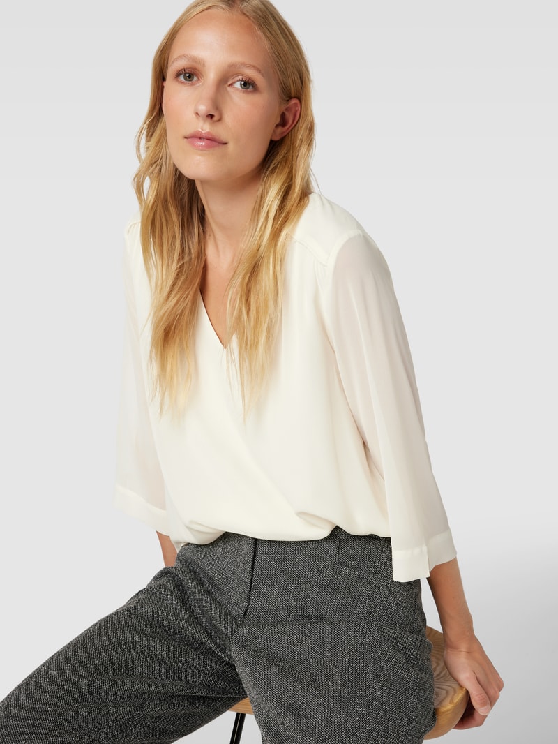 Bluse mit 3/4-Arm in ecru