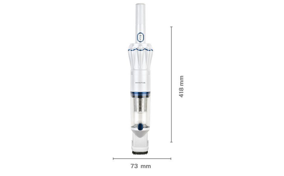 Genius Akku-Handstaubsauger Invictus One 1.0 Handstaubsauger beutellos, 90,00 W, beutellos, Beutelloser und kabelloser Akku Handsauger 90 W BLDC Motor + Zubehör