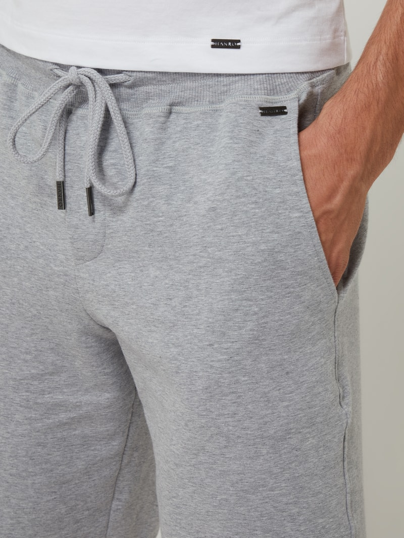 Sweatshorts mit Stretch-Anteil in mittelgrau meliert