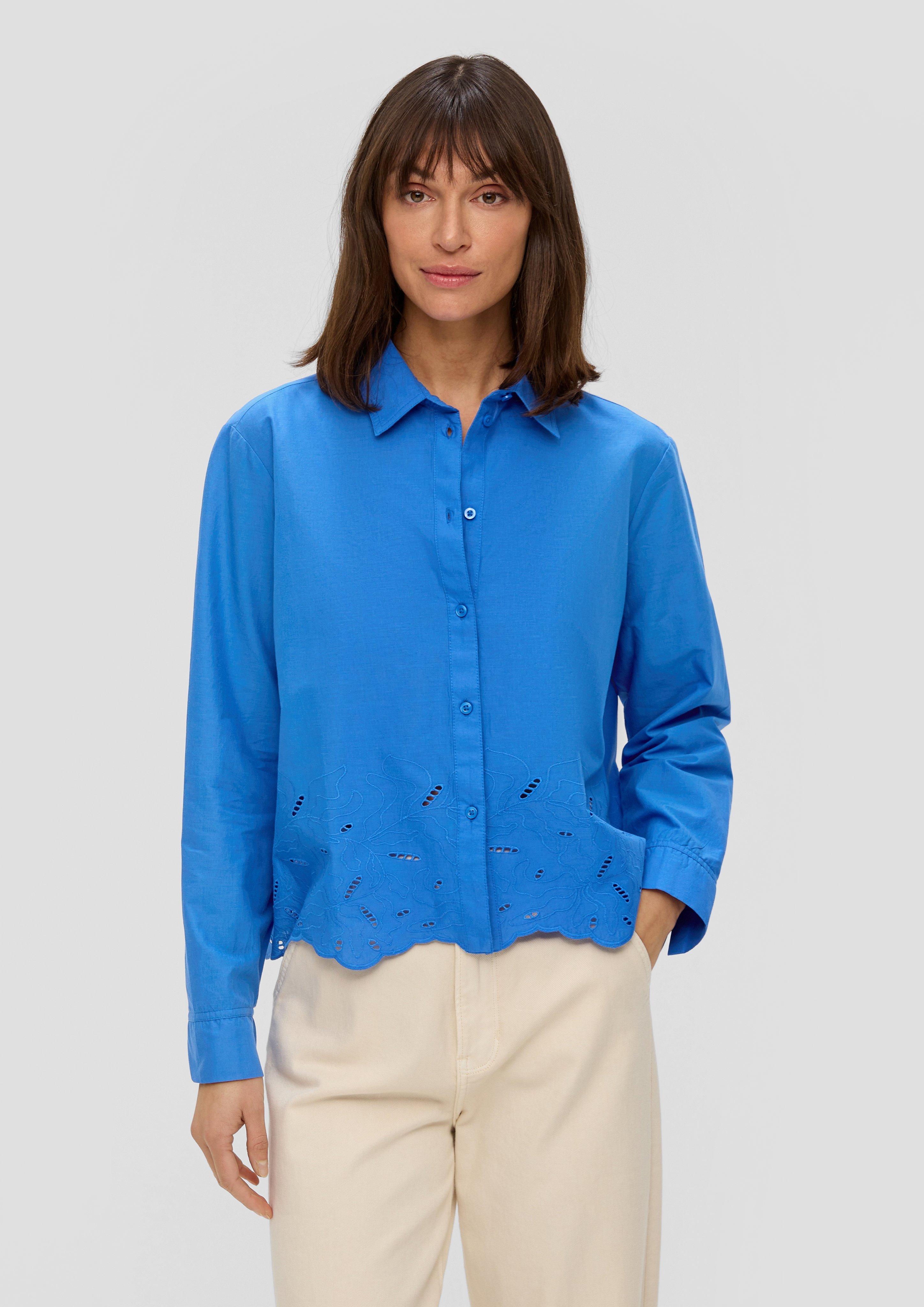 Langarmbluse mit Broderie Anglaise  2144556-5531