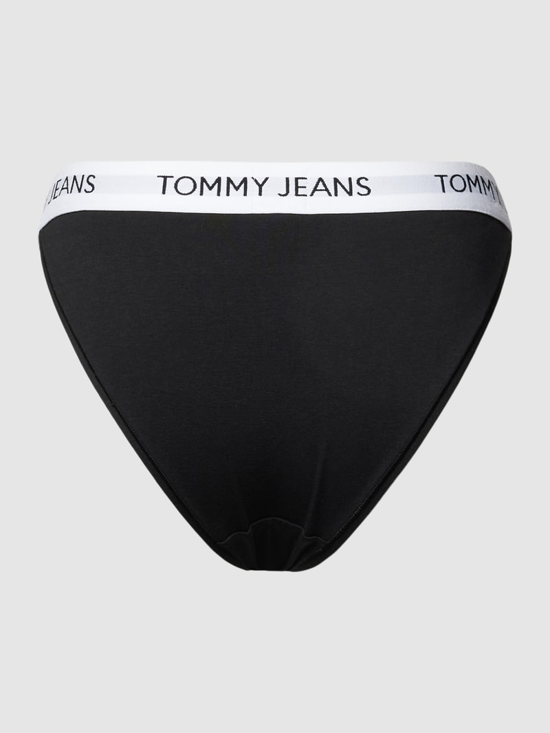 String mit elastischem Logo-Bund Modell 'HERITAGE' in schwarz