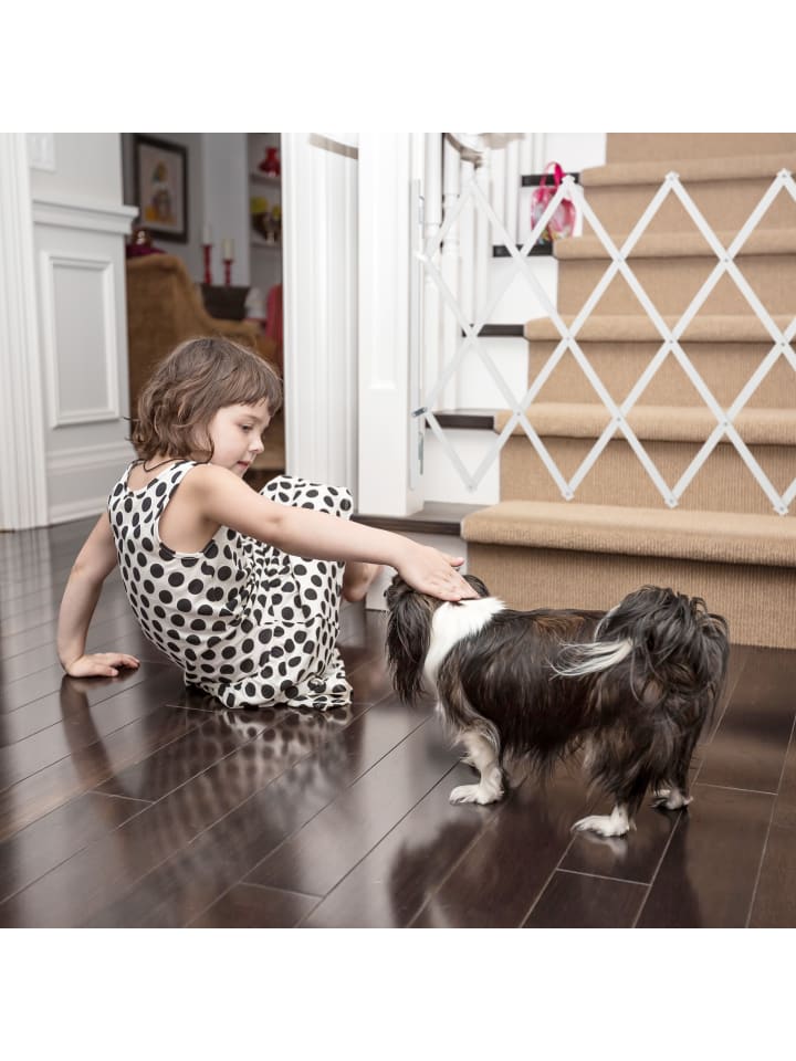 relaxdays Hundeabsperrgitter in Weiß - (B)118 x (H)69 cm günstig kaufen onesize