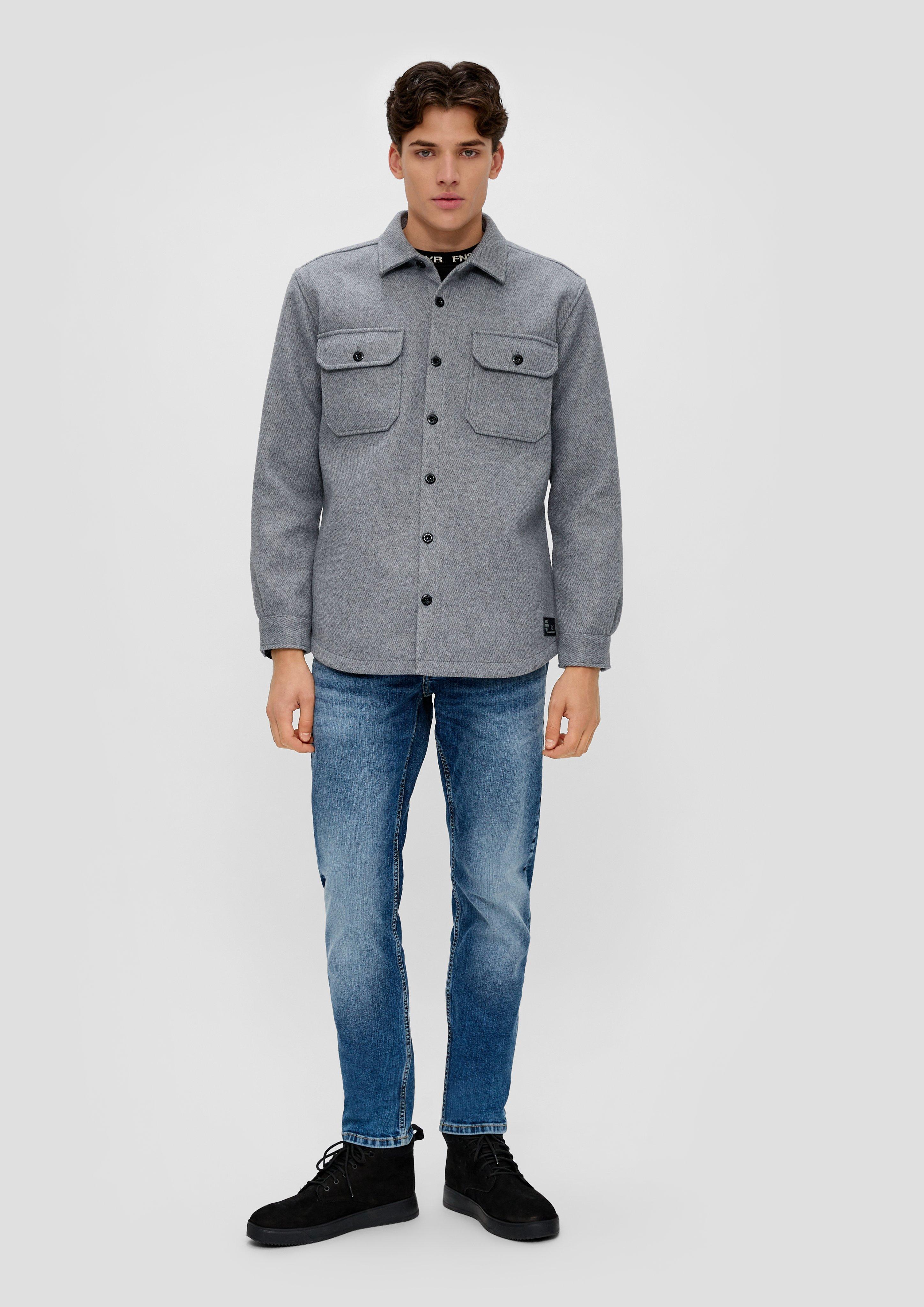 Overshirt in melierter Optik  2134667-97W0