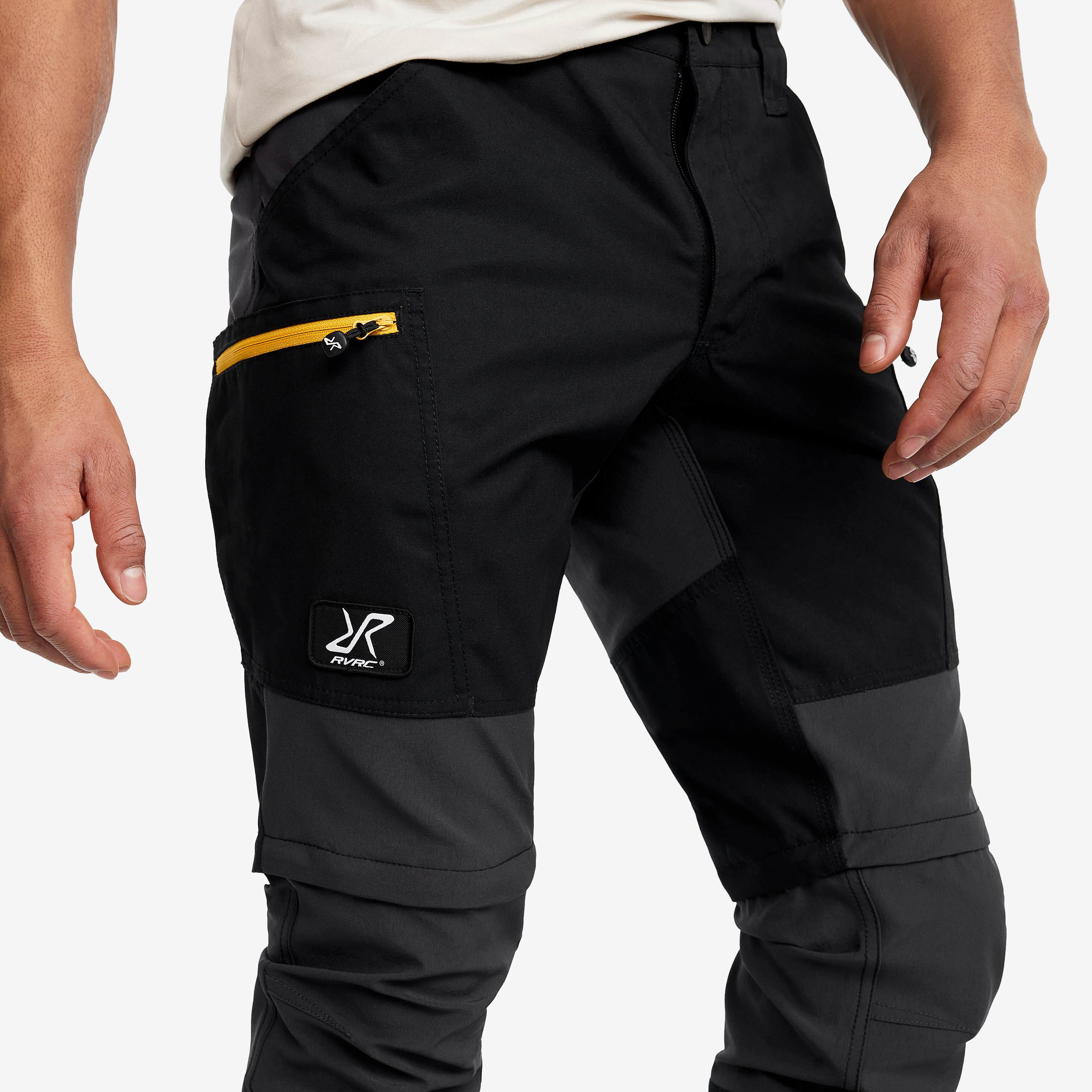 Nordwand Pro Zip-off Pants Homme Black/Yellow