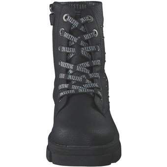 Mustang Schnür Boots in schwarz