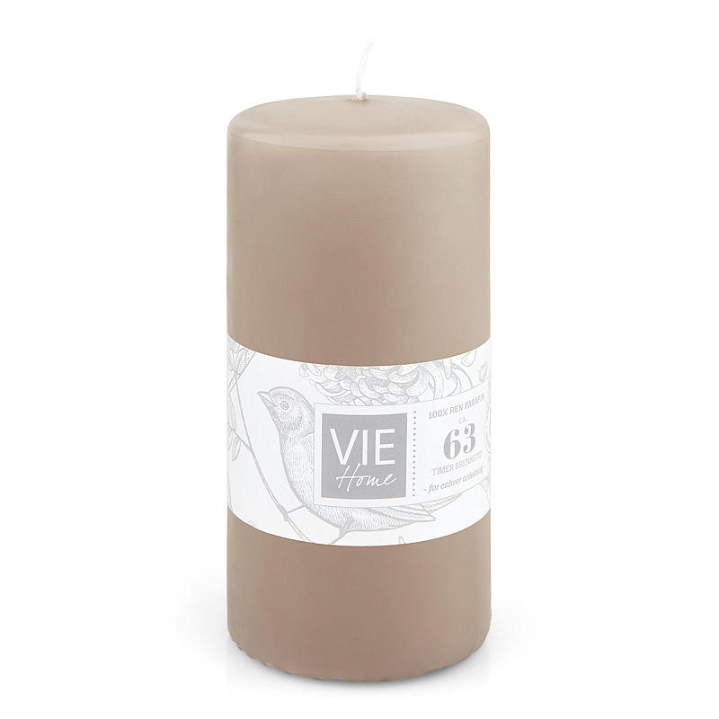 Vie Kubbelys 63 timer 6,8x14 cm parafin beige