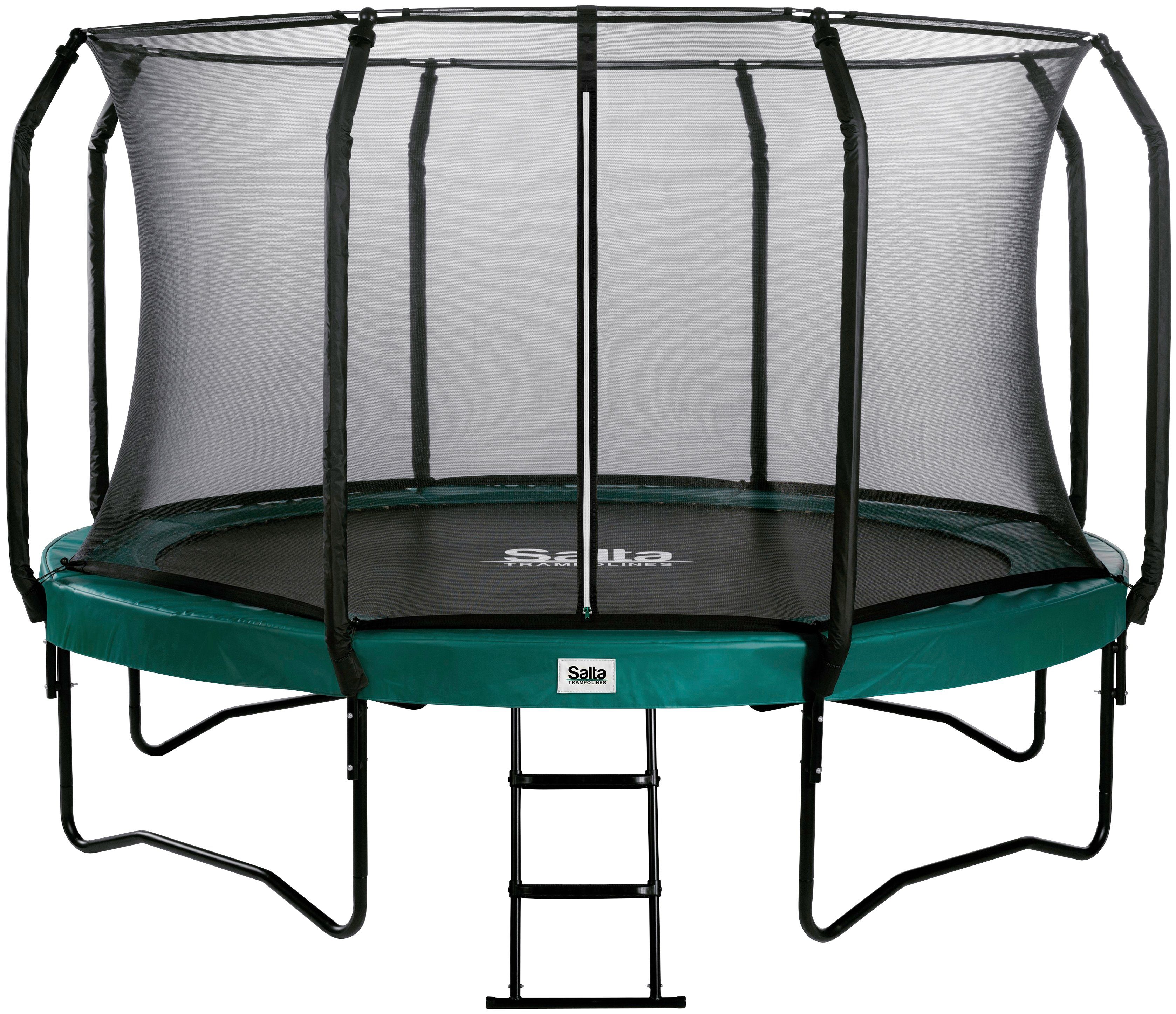 Salta Gartentrampolin First Class, Ø 427 cm, Schutzrand grün