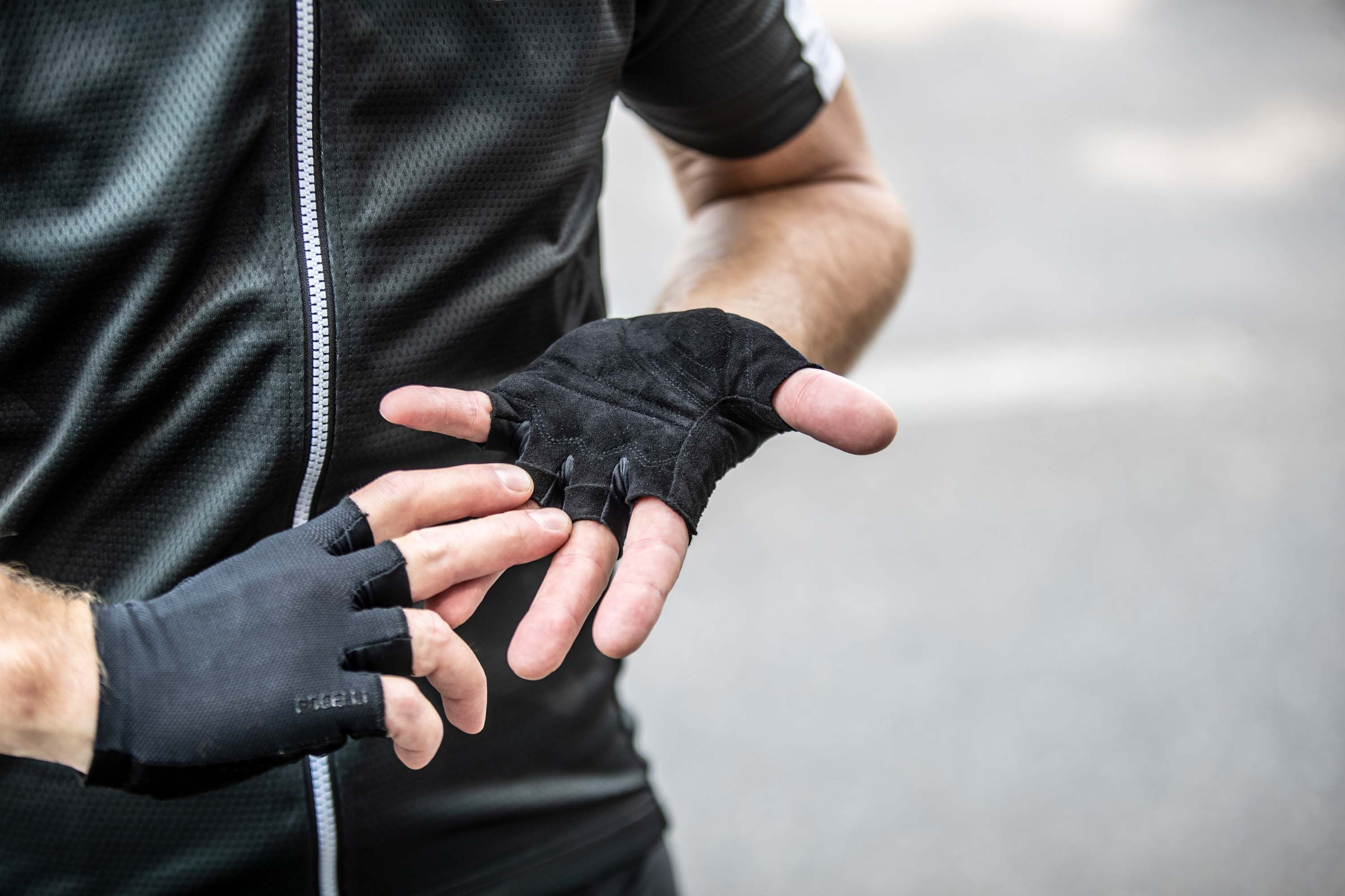 Rogelli Pure Schwarz Herren Fahrradhandschuhe