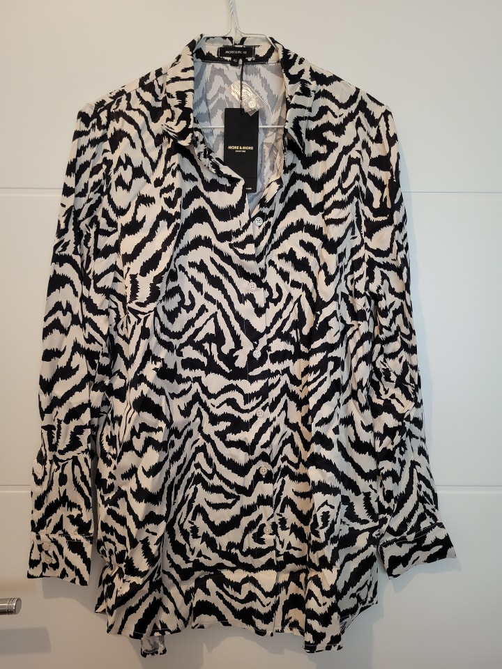 More & More Bluse in Schwarz/ Weiß günstig kaufen 40