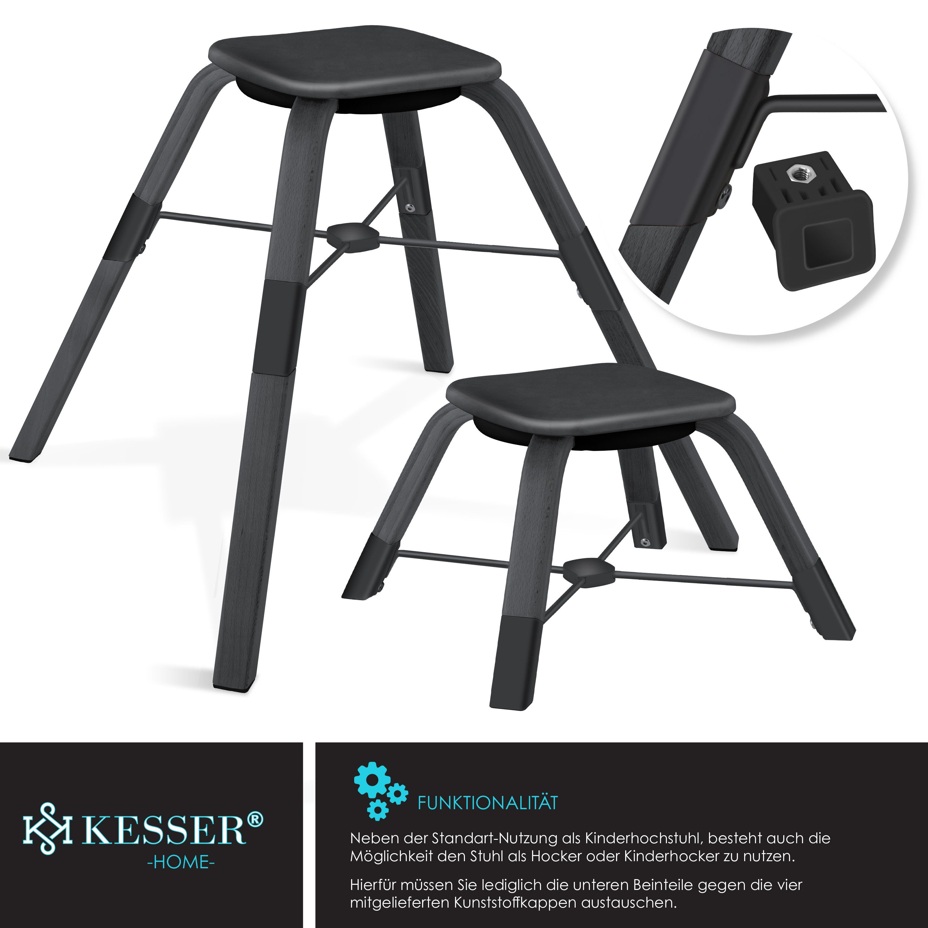 KESSER Hochstuhl, 3in1 Toni Hochstuhl Kinderhochstuhl, Babystuhl, Kombihochstuhl