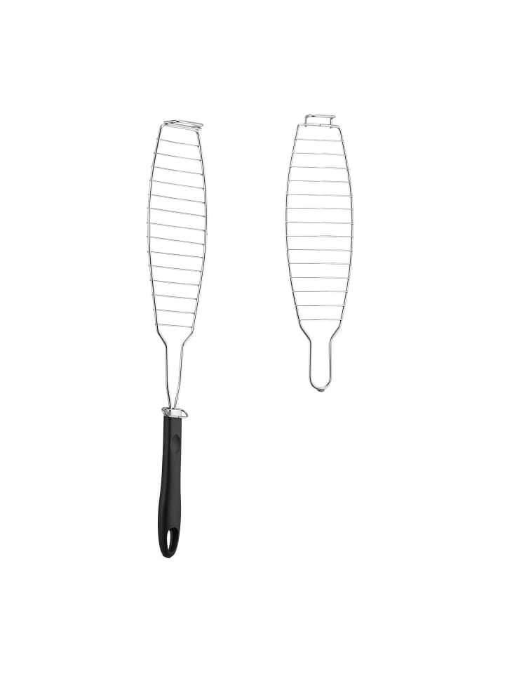 relaxdays 2x Fischbräter in Silber/ Schwarz günstig kaufen onesize