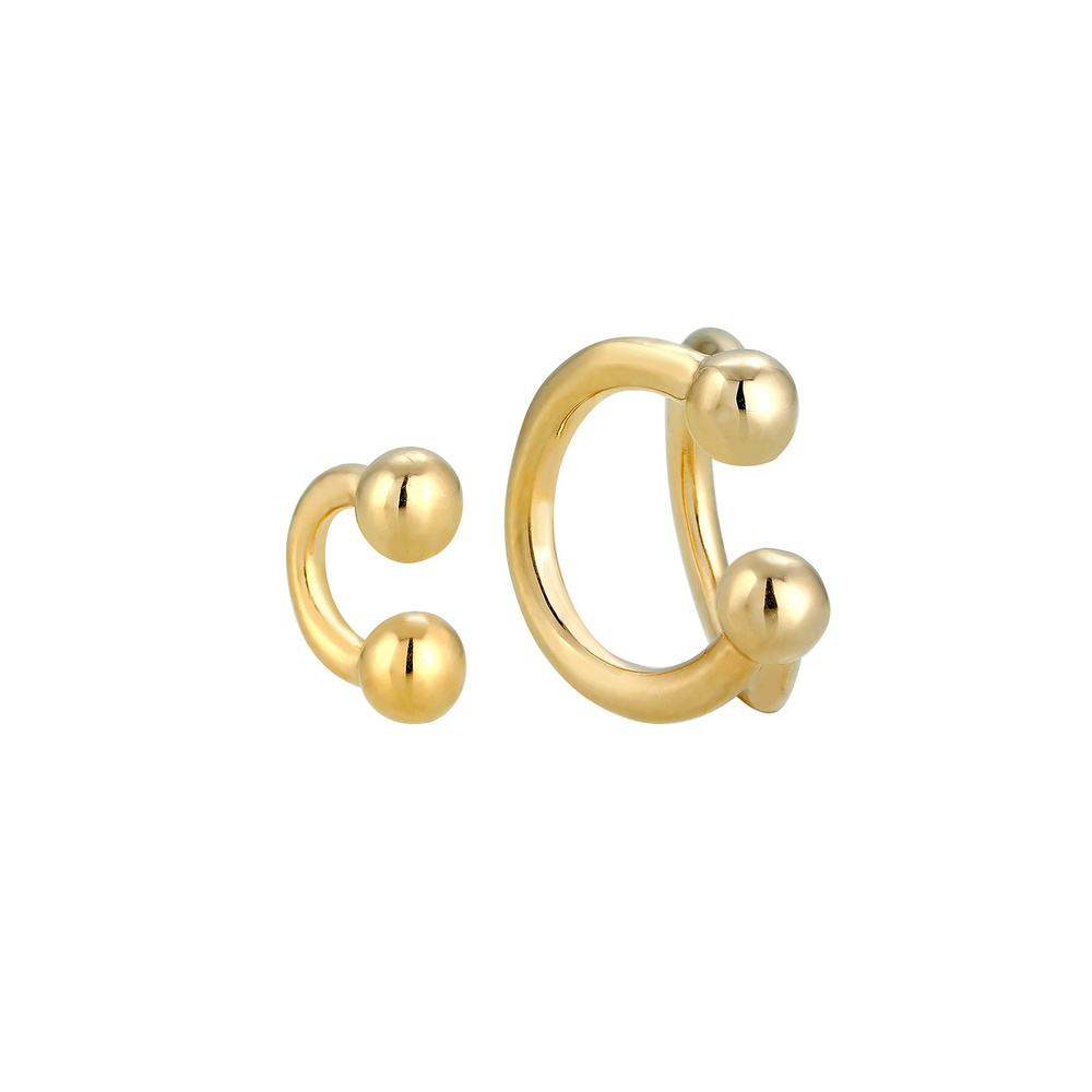 Elli Elli Boucles d'Oreilles Earcuff Set Basic Minimal Boucles d'Oreille Femme - (925/ Boucles d'oreilles
