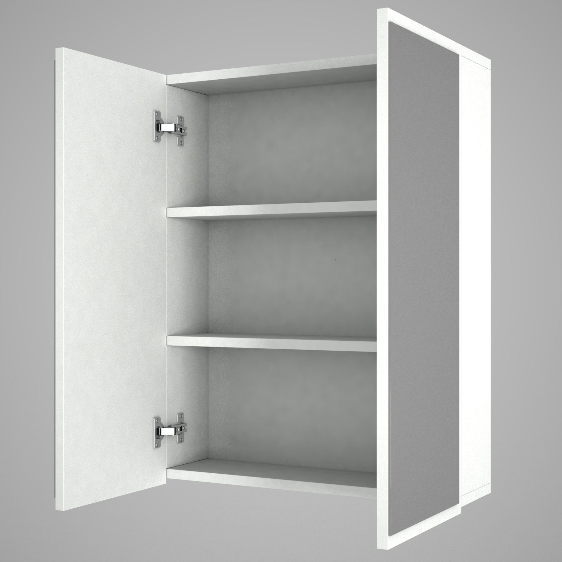 moebel17 Barschrank Badschrank Hängeschrank mit Spiegel Kayla Weiß