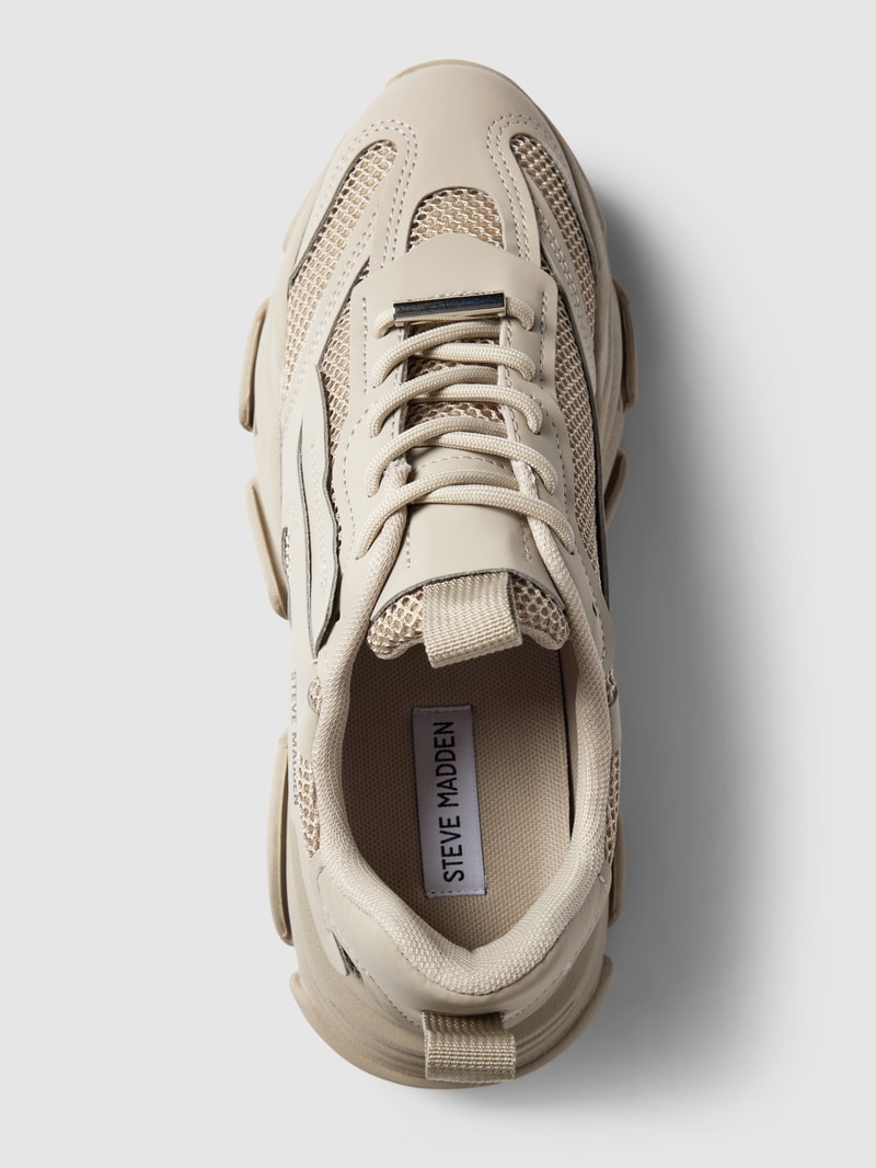 Sneaker mit Label-Print Modell 'POSESSION' in taupe