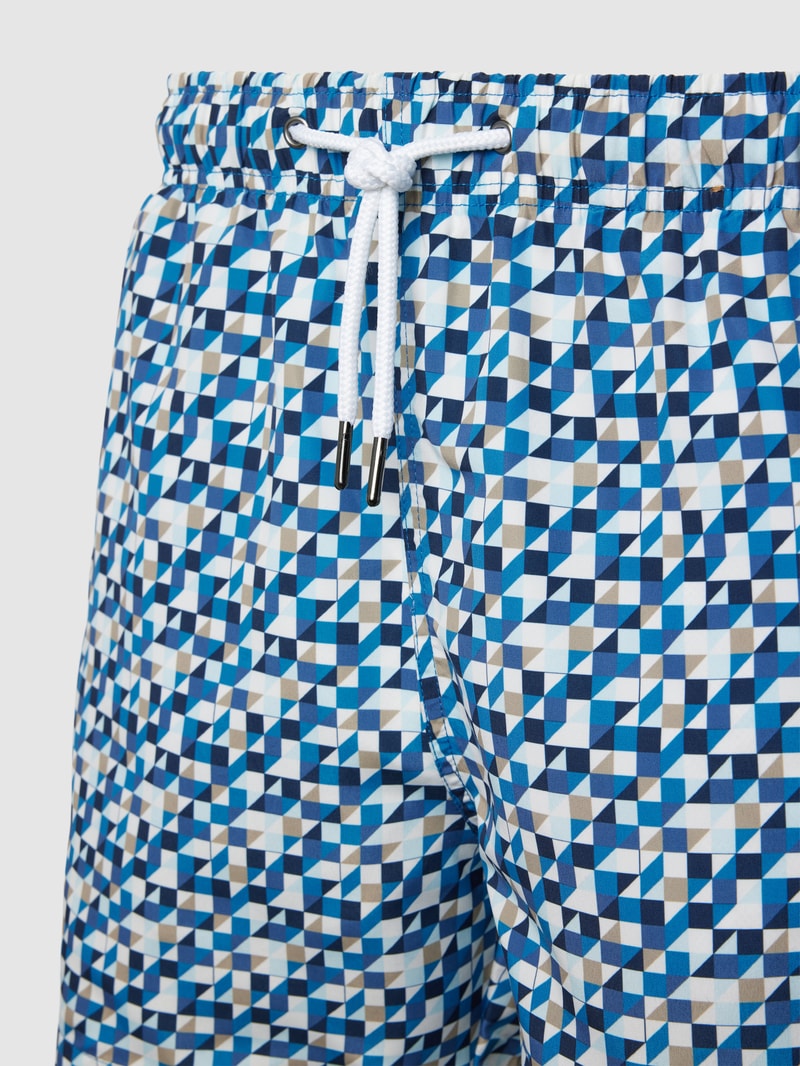 Badehose mit Allover-Muster in blau