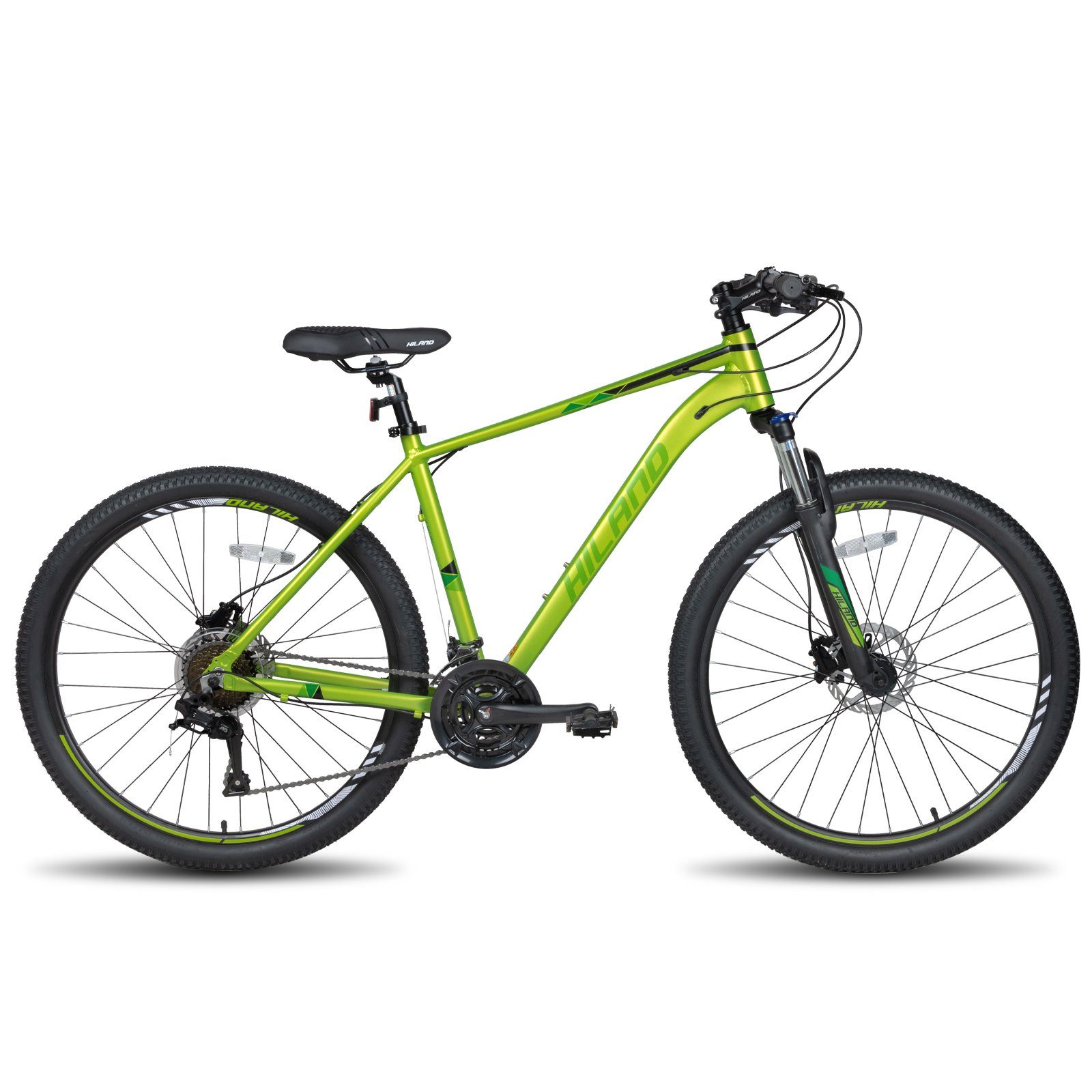 HILAND Mountainbike 27.5 Zoll MTB Herren Damen,Dual Hydraulische Scheibenbremsen, 27 Gang L-TWOO A5 Schaltwerk, Kettenschaltung, (set), für Damen und Herren 165 - 190 cm MTB Hardtail Fahrrad