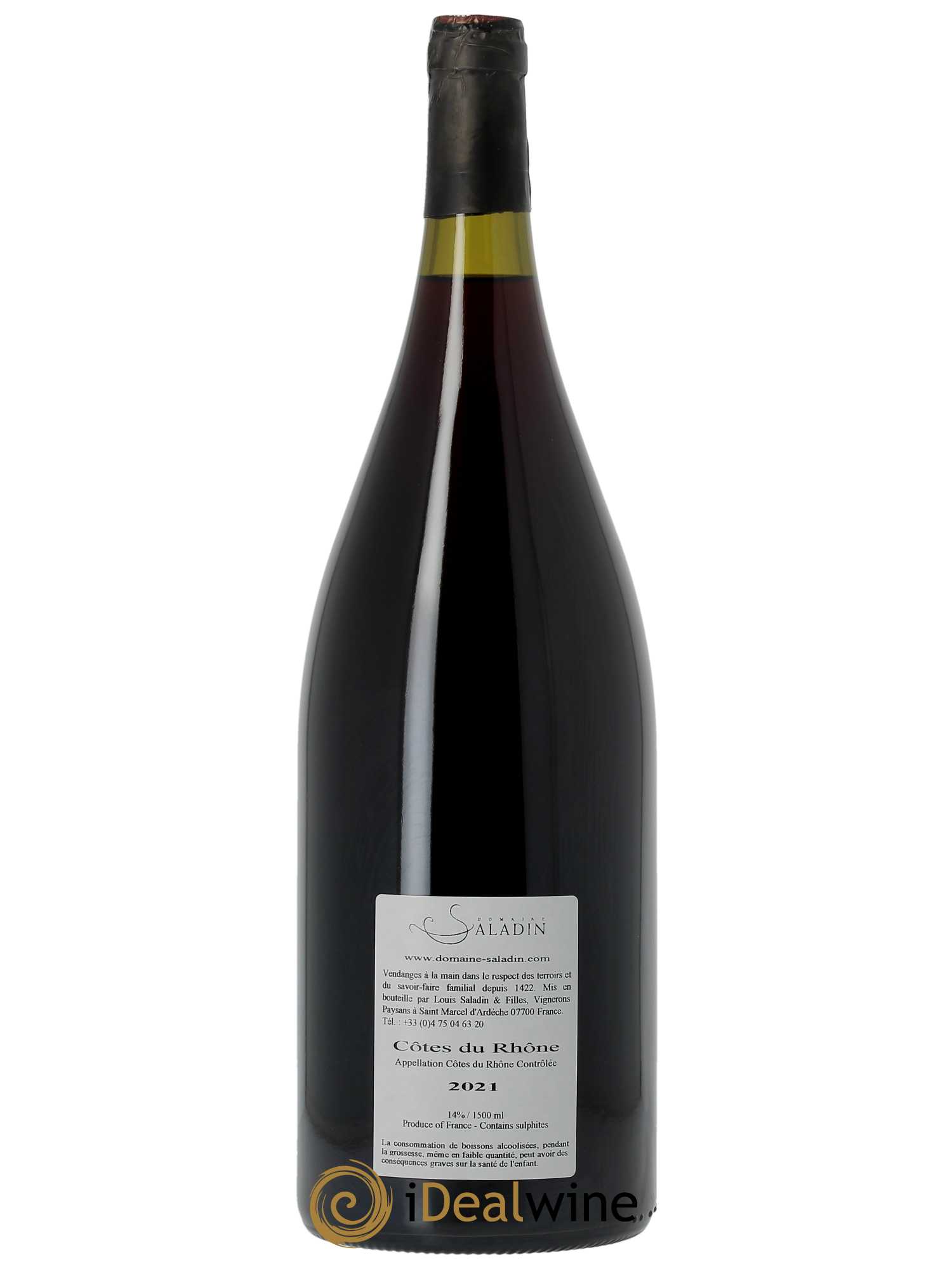 Côtes du Rhône Paul Domaine Saladin  2021 - Lot de 1 Magnum