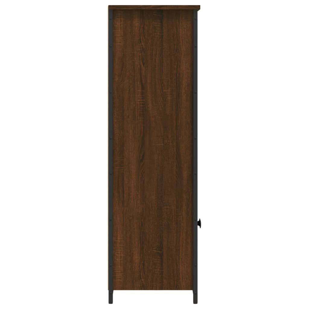 vidaXL Anrichte Highboard Braun Eichen-Optik 62x32x103,5 cm Holzwerkstoff