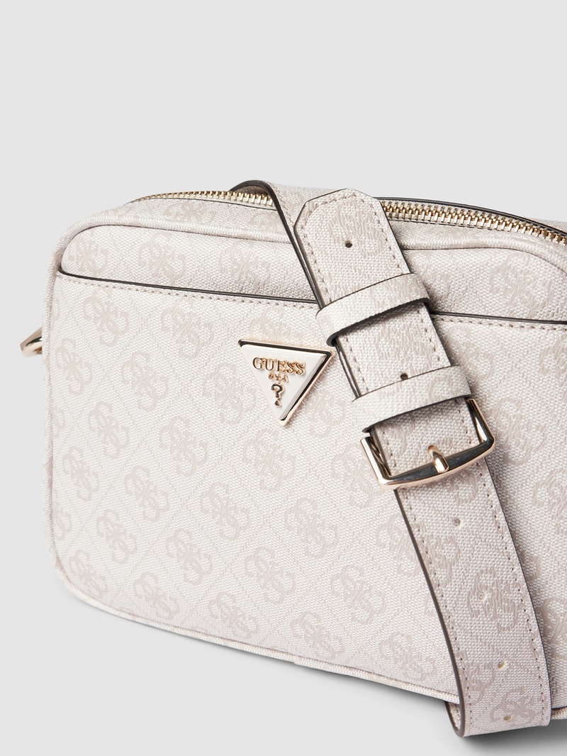 Camera Bag mit Allover-Logo Modell 'MERIDIAN' in hellrosa